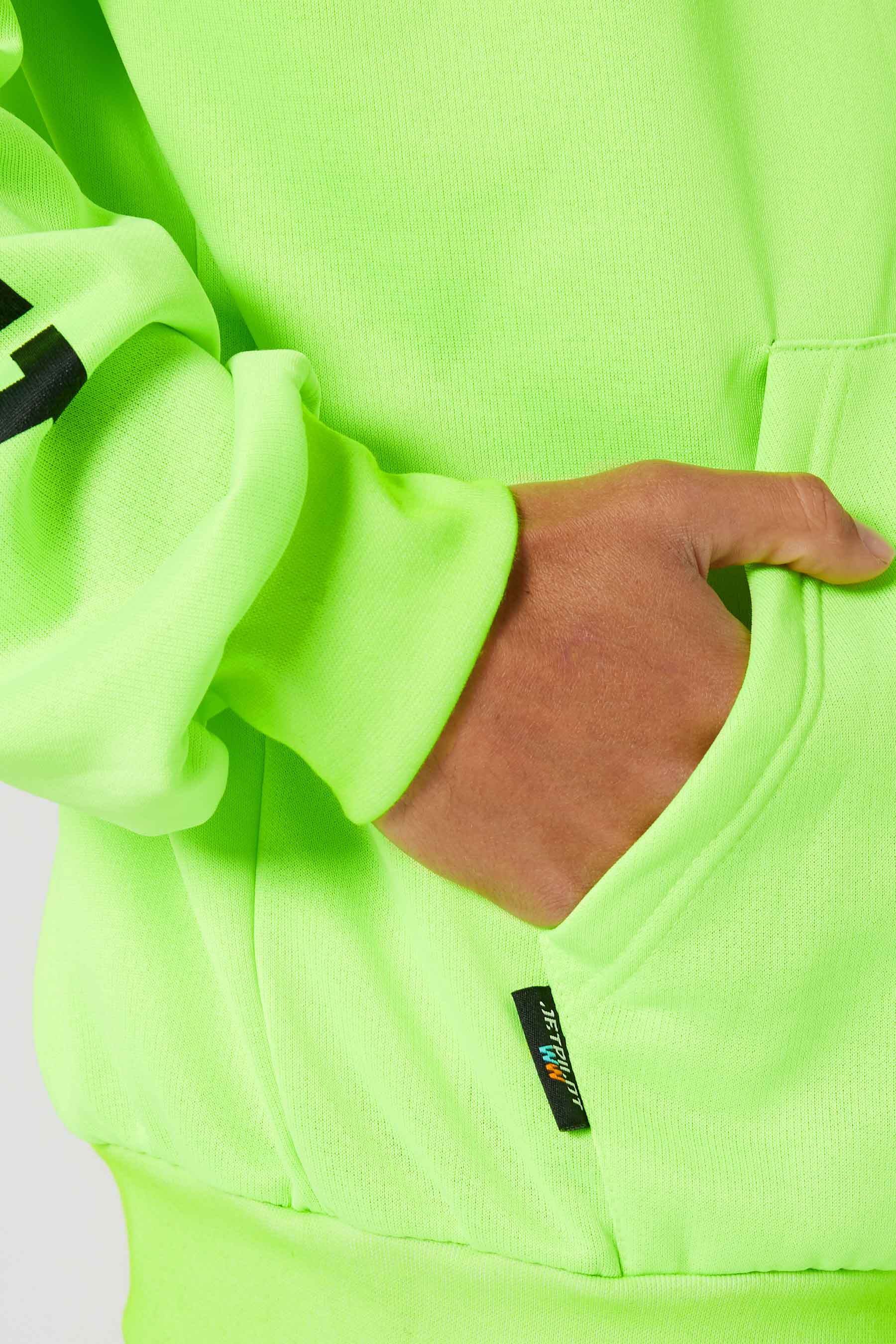 Jetpilot Sparked Mens Pullover Hoodie - Hi Vis Yellow - photo 8 — view 08 (3)
