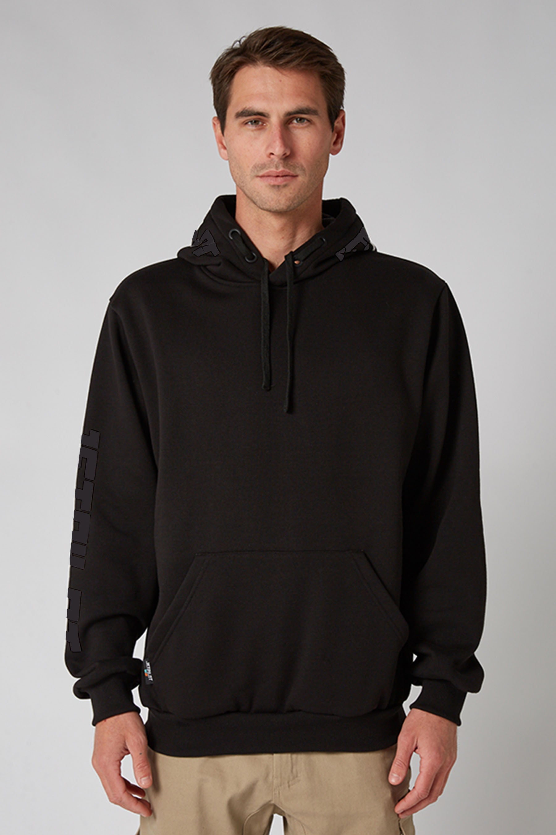 Jetpilot Sparked Mens Pullover Hoodie - Black/Coal - photo 2 — view 01 (3)