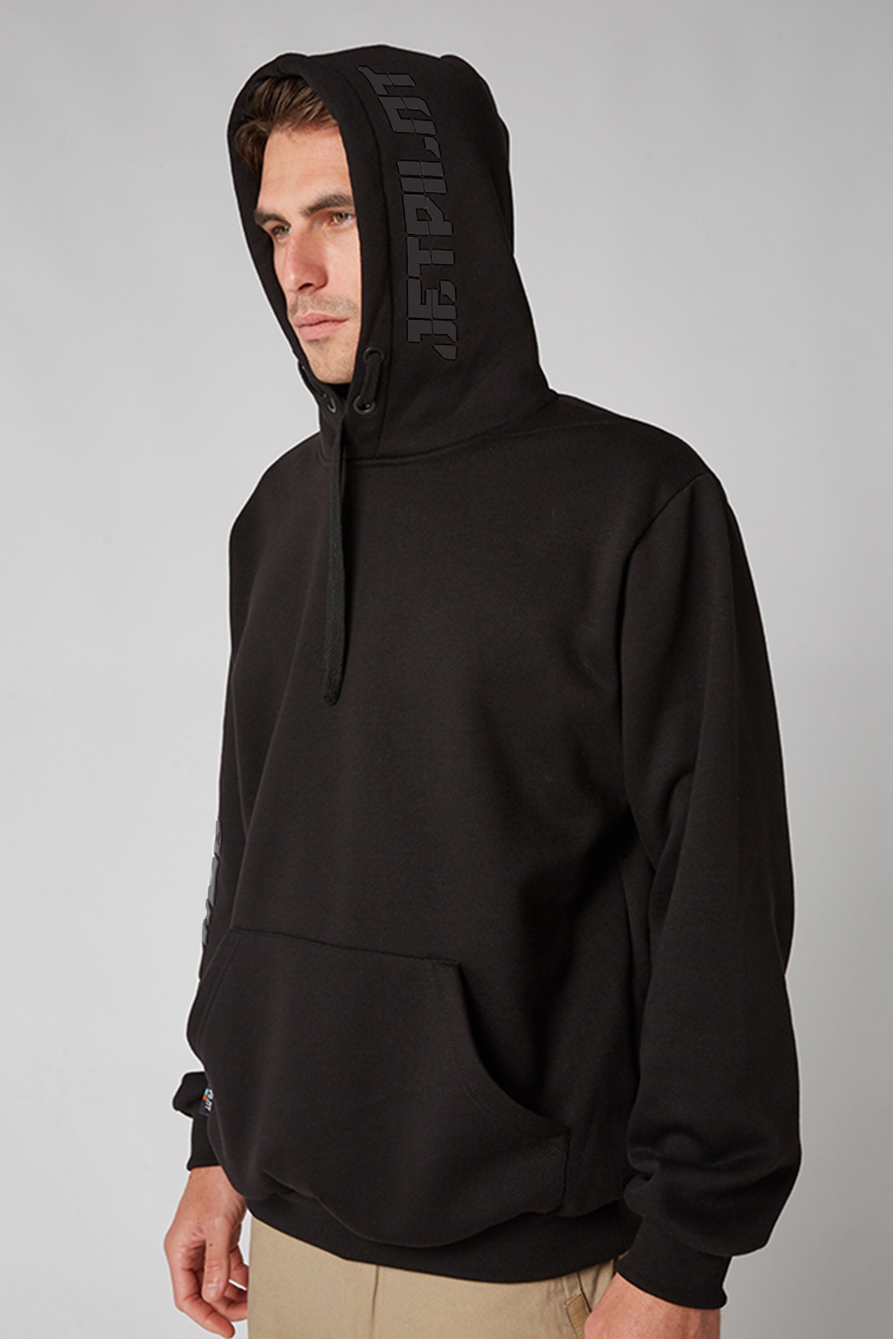 Jetpilot Sparked Mens Pullover Hoodie - Black/Coal - photo 5 — view 06 (3)