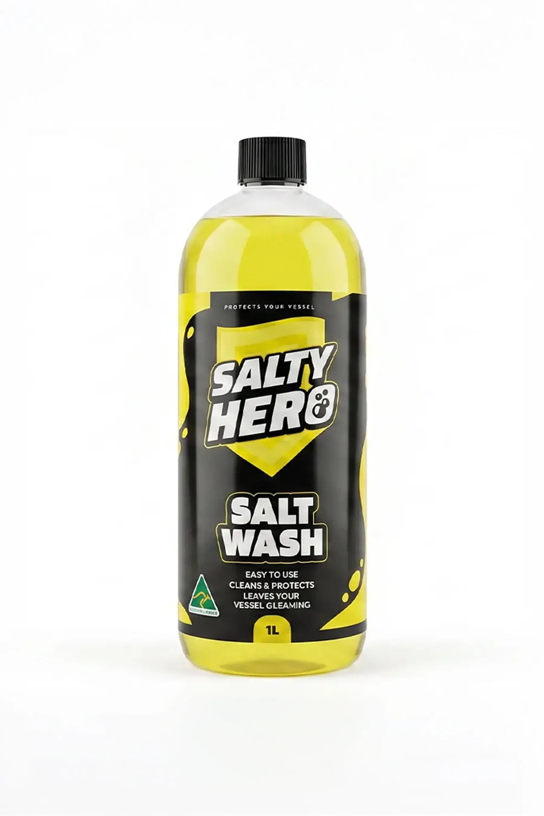Bottle of Salty Hero Salt Wash on a white background