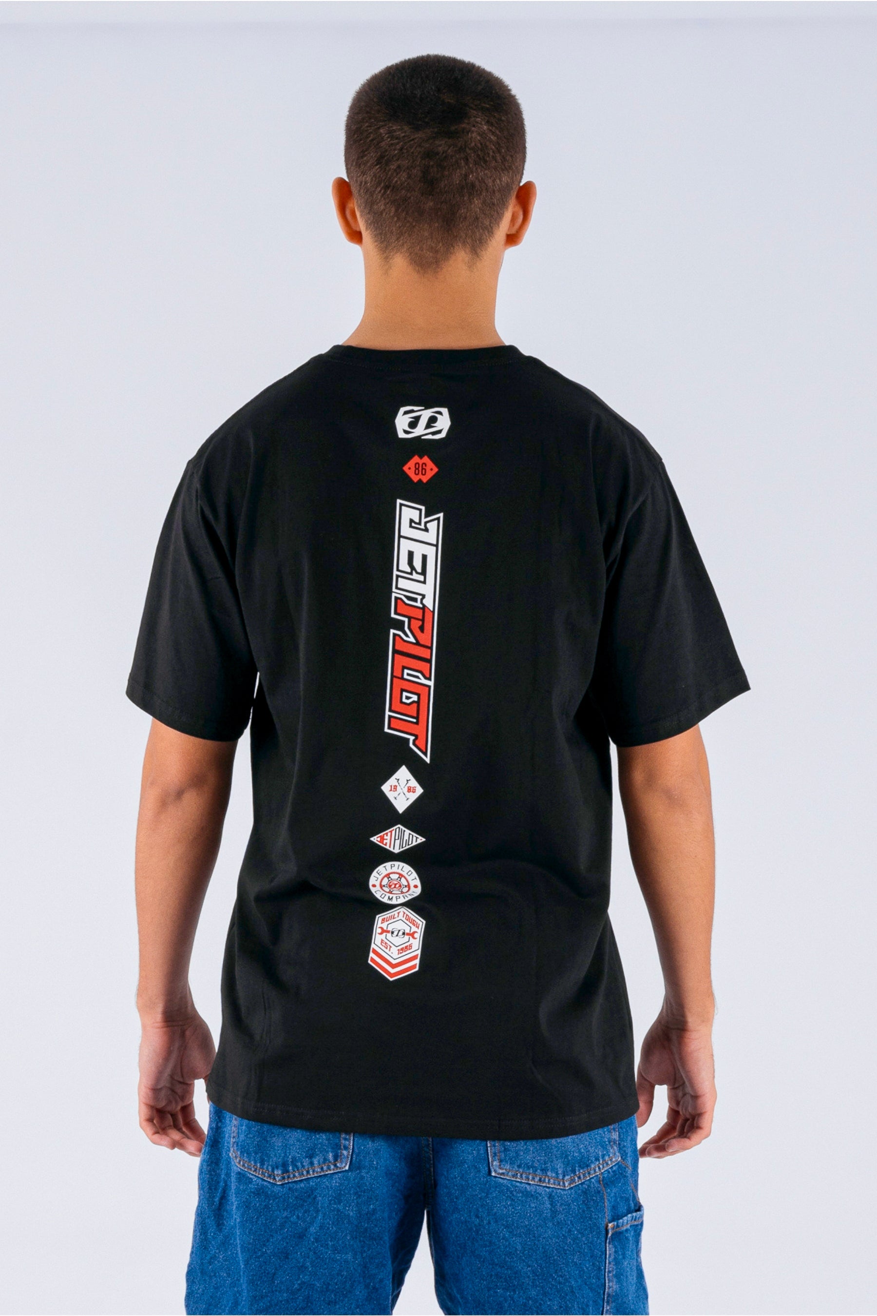 Jetpilot Tough Spinal Tee - Black/White - photo 4 — view 2 (3)