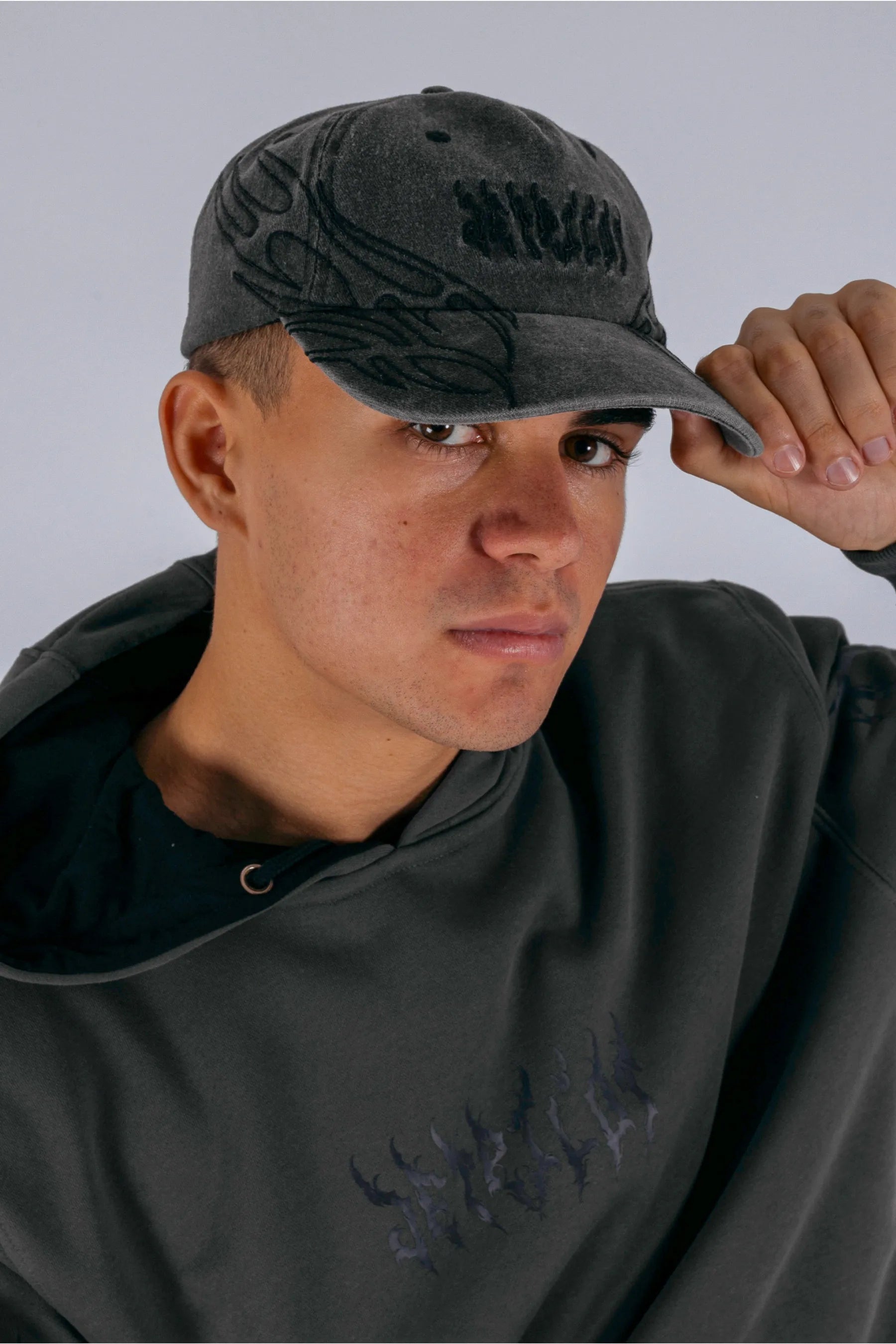 Jetpilot Vine Snapback Cap - Washed Black 3 — view 3 (3)