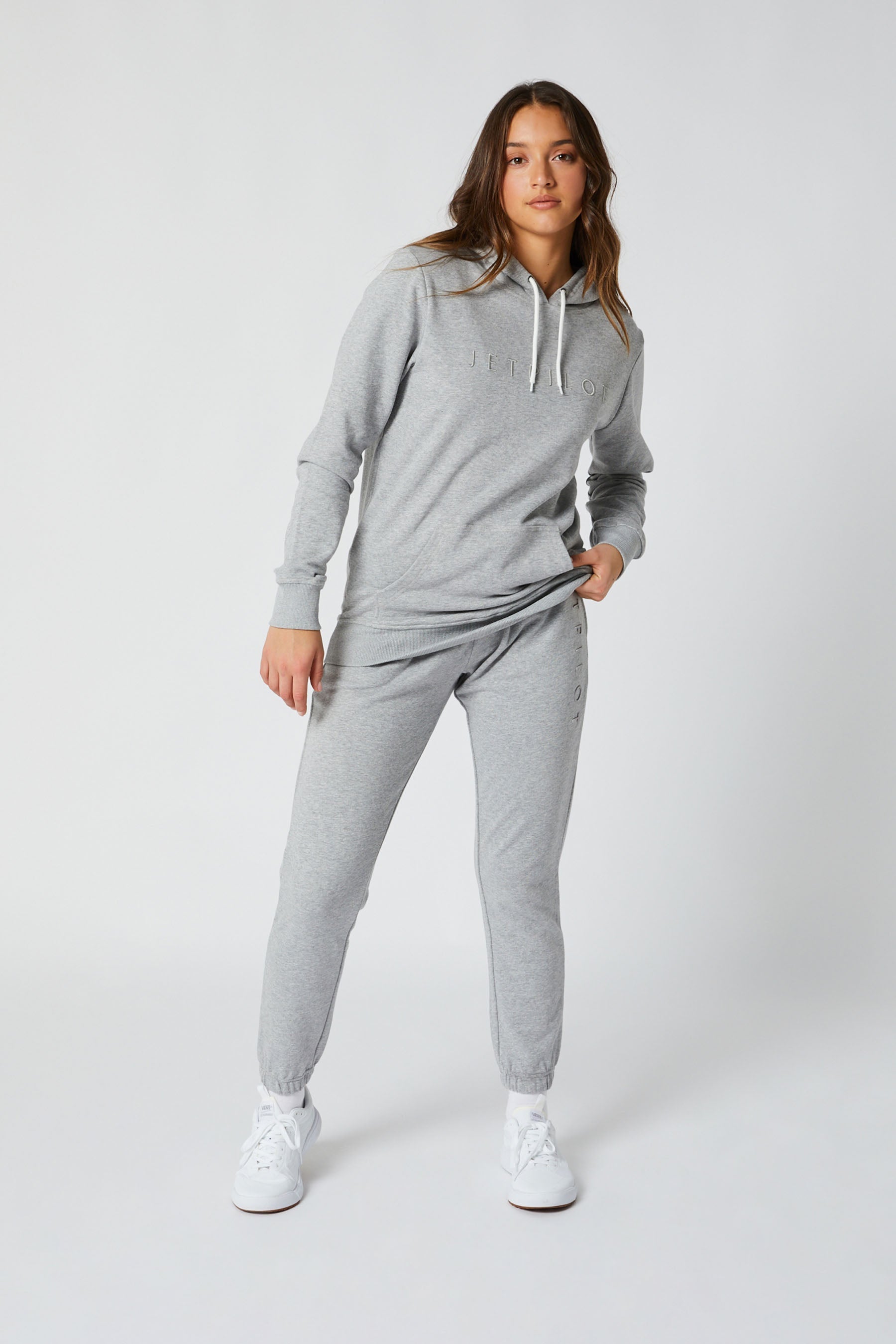 Jetpilot Simple Ladies Trackpant - Grey/Marle