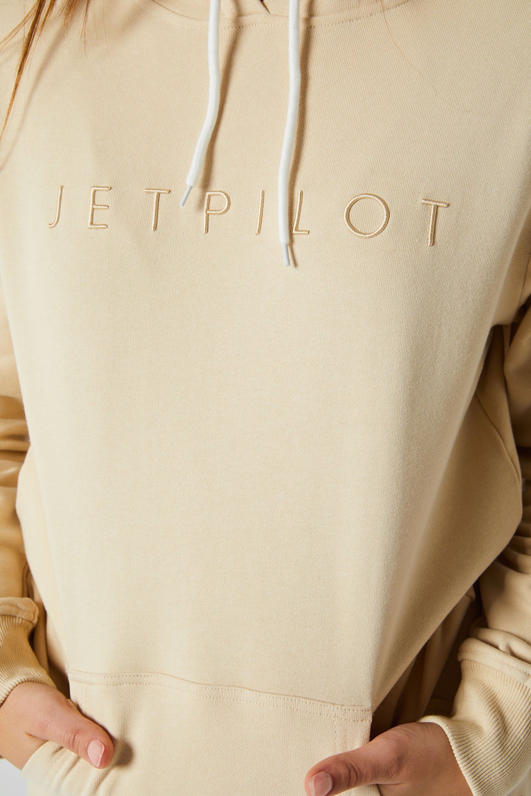 Jetpilot Simple Ladies Hoodie - Tan