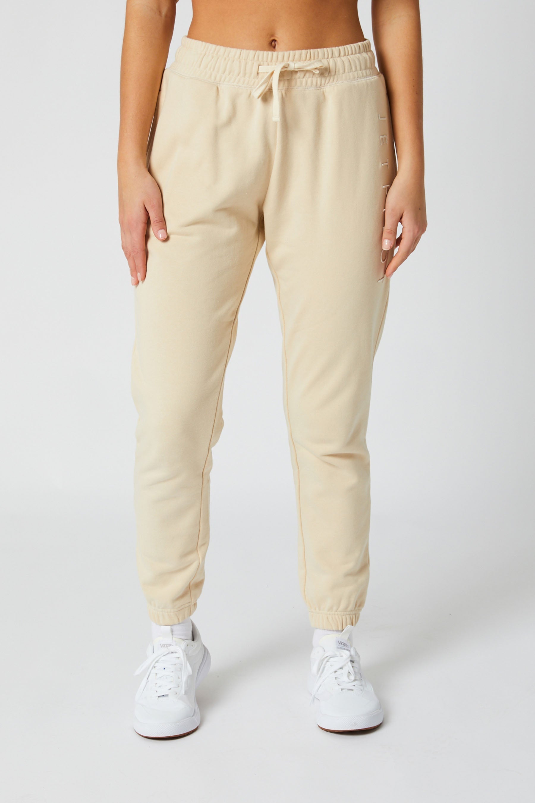 Jetpilot Simple Ladies Trackpant - Tan — view 01 (3)