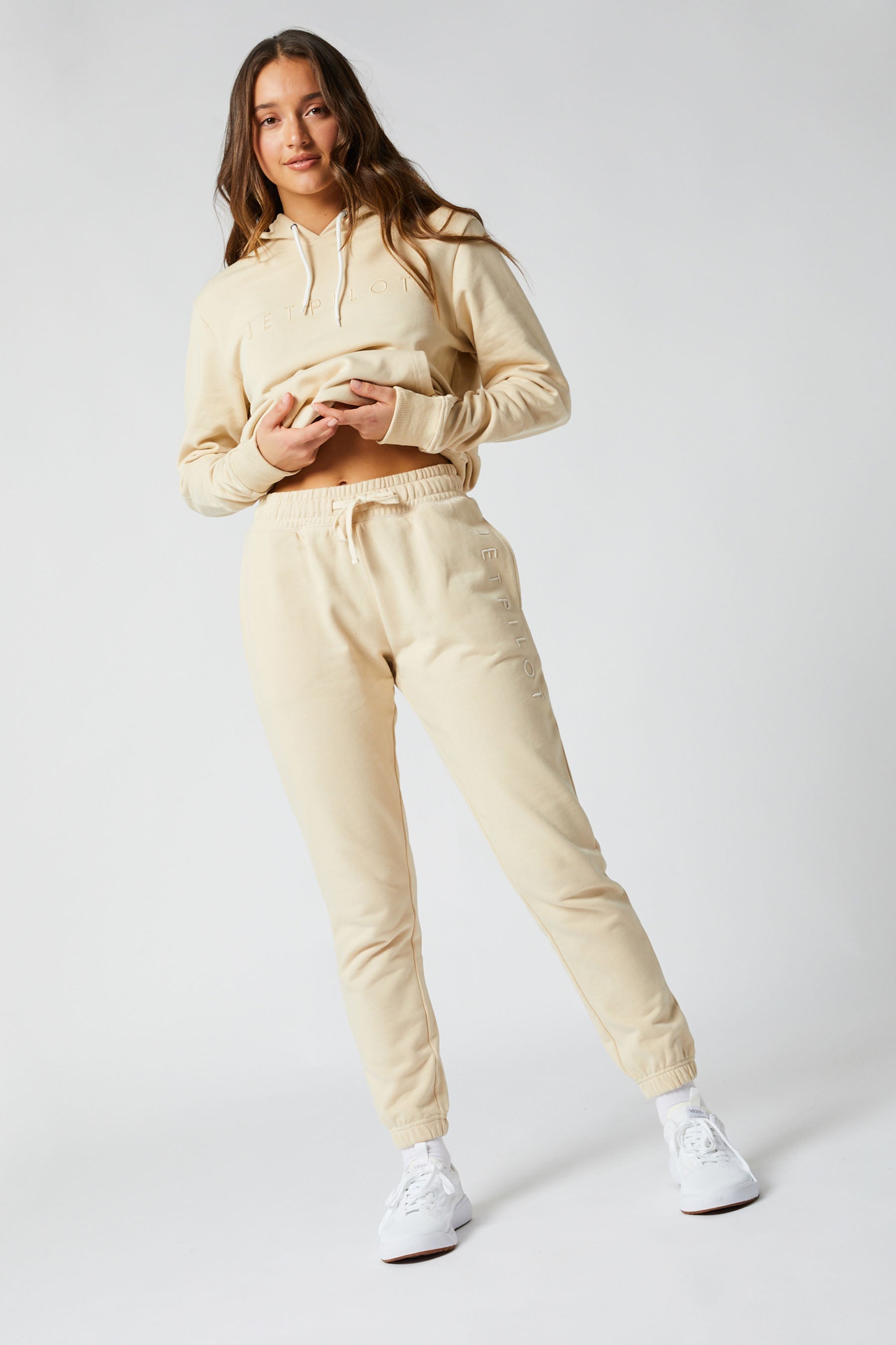 Jetpilot Simple Ladies Trackpant - Tan - photo 6 — view 06 (3)