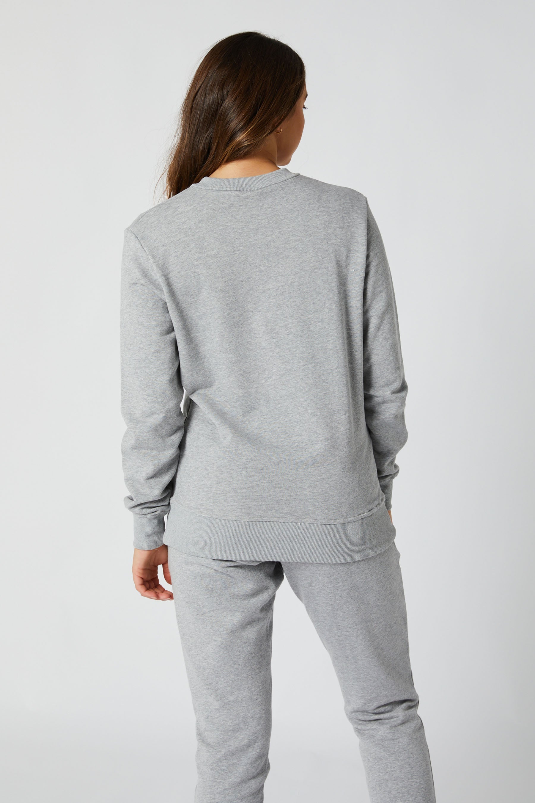 Jetpilot Simple Ladies Crew - Grey/Marle