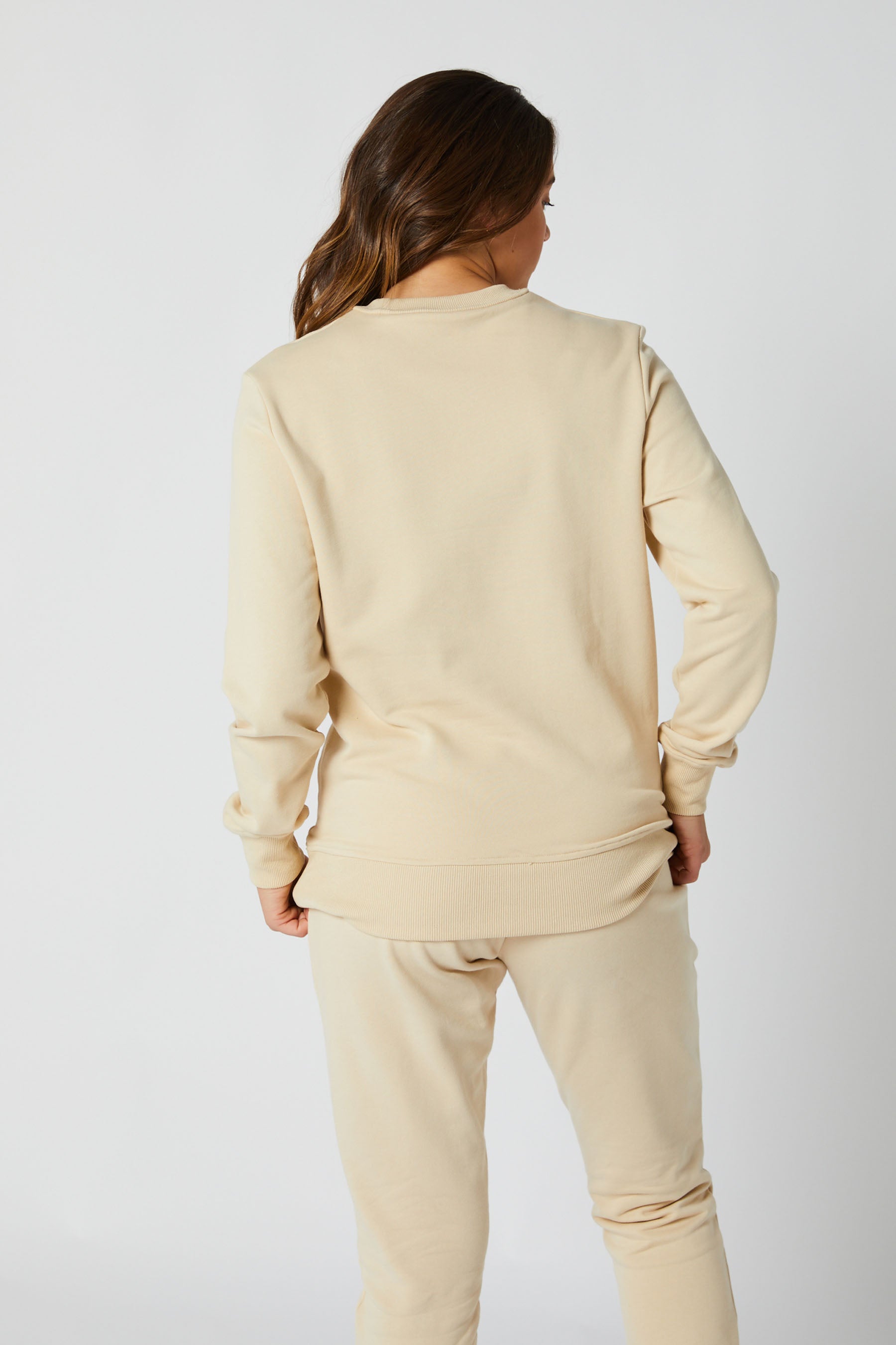 Jetpilot Simple Ladies Crew - Tan