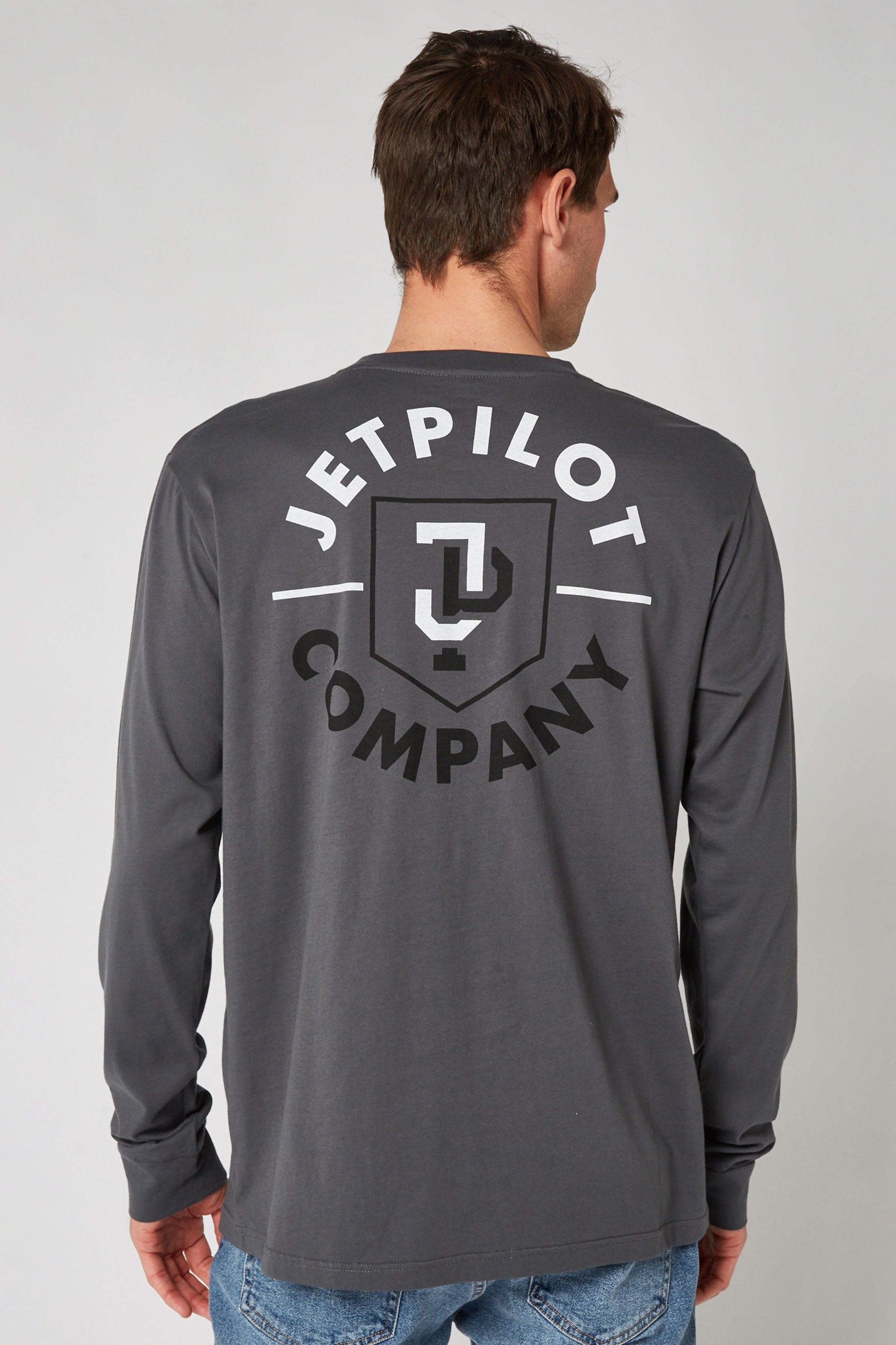 Jetpilot Linked L/S Mens Tee - Coal