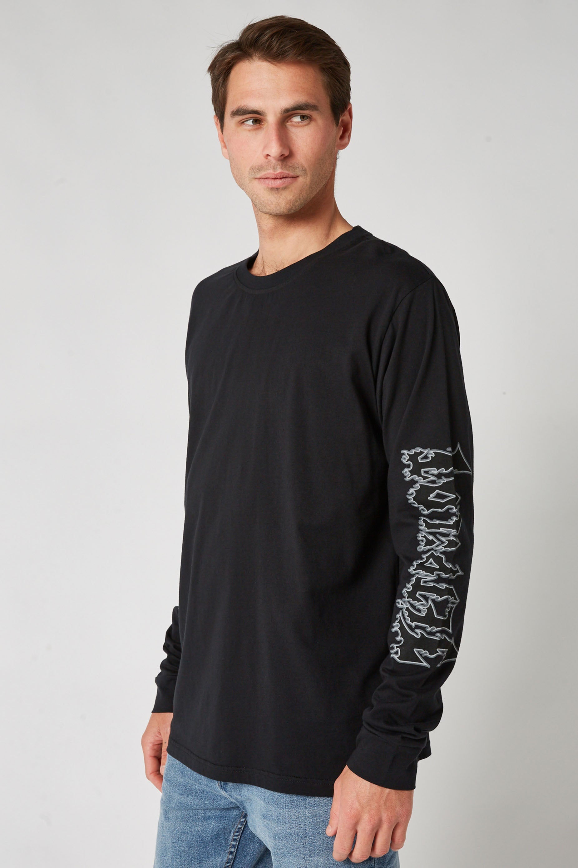 Jetpilot Razor L/S Mens Tee - Black/Black - photo 2 — view 02 (3)