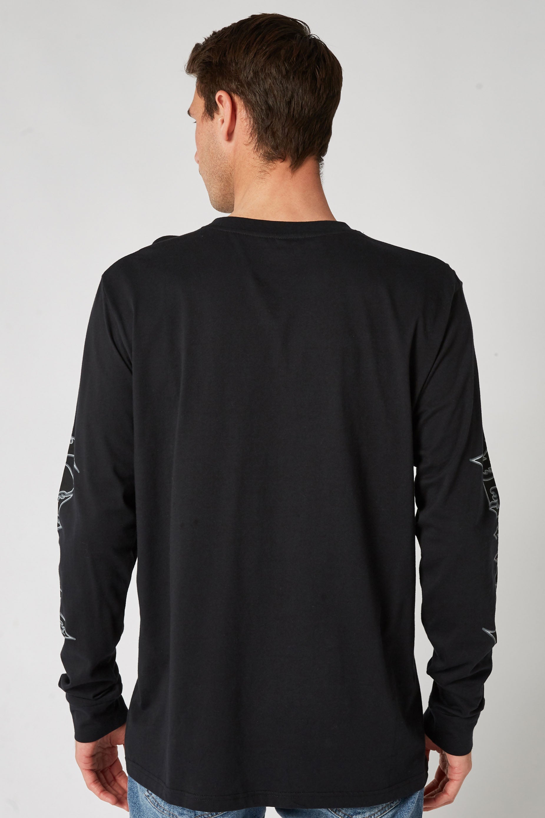 Jetpilot Razor L/S Mens Tee - Black/Black - photo 3 — view 03 (3)