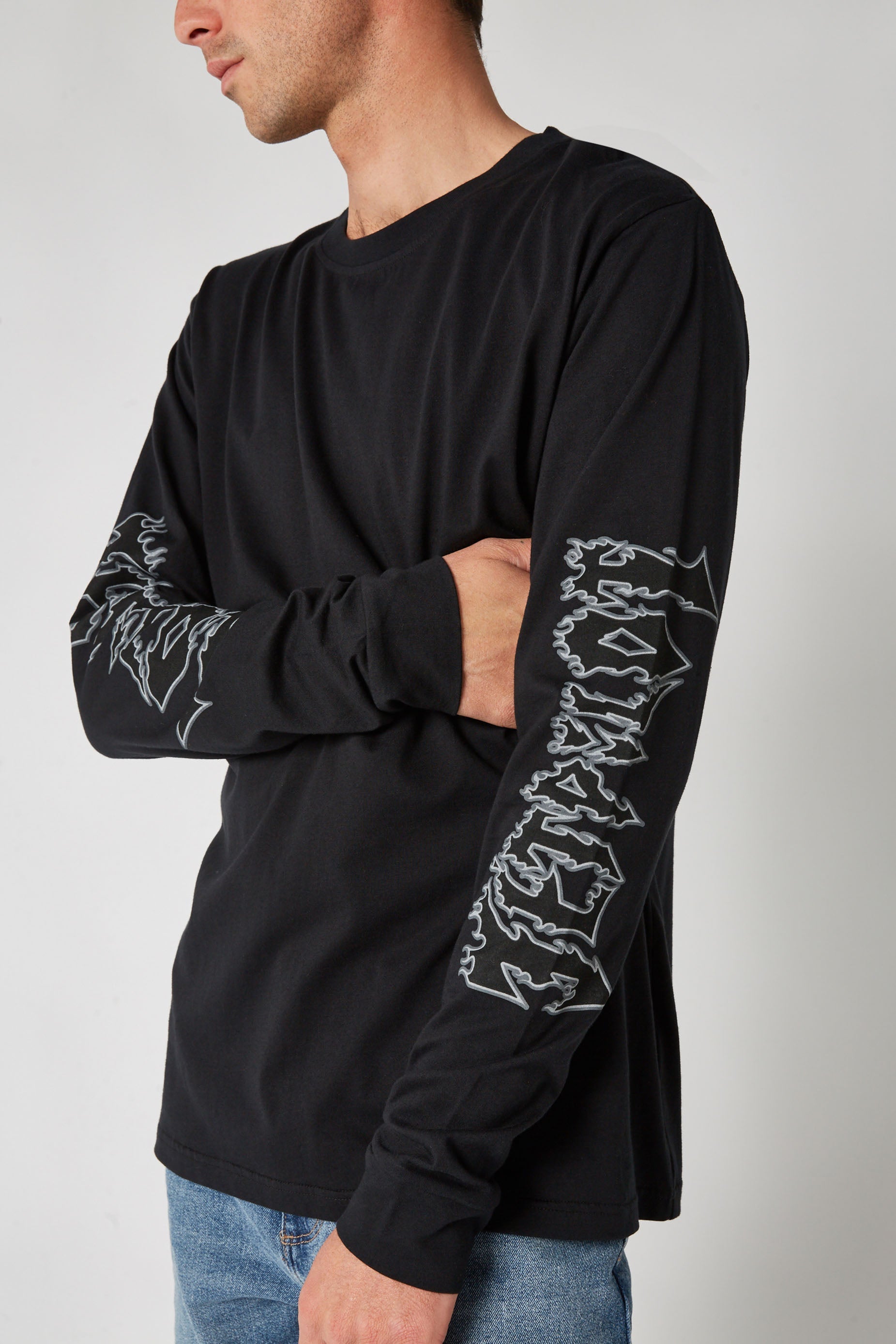 Jetpilot Razor L/S Mens Tee - Black/Black - photo 4 — view 04 (3)