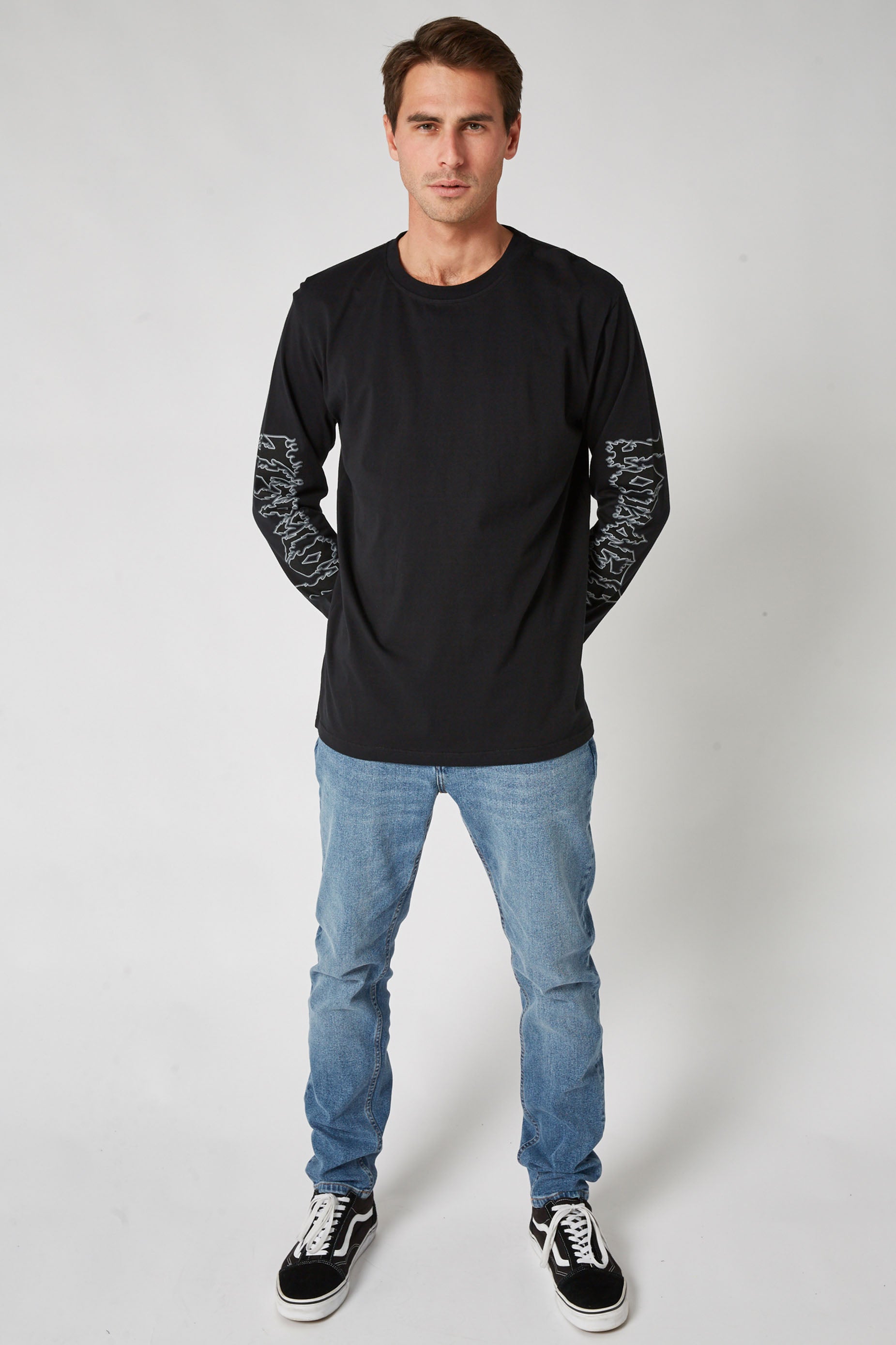 Jetpilot Razor L/S Mens Tee - Black/Black - photo 5 — view 05 (3)