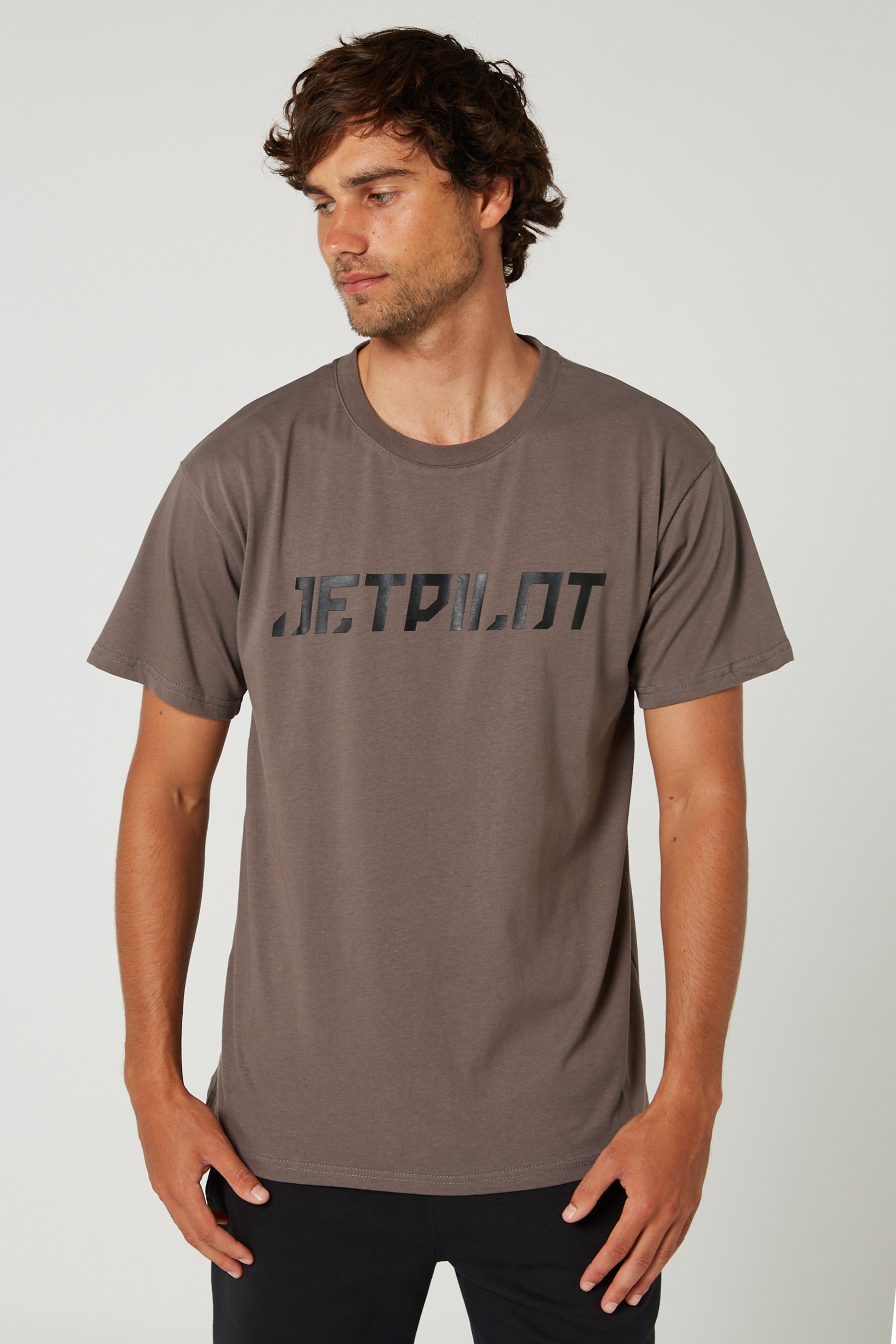 Jetpilot Corp S/S Mens Tee - Coal