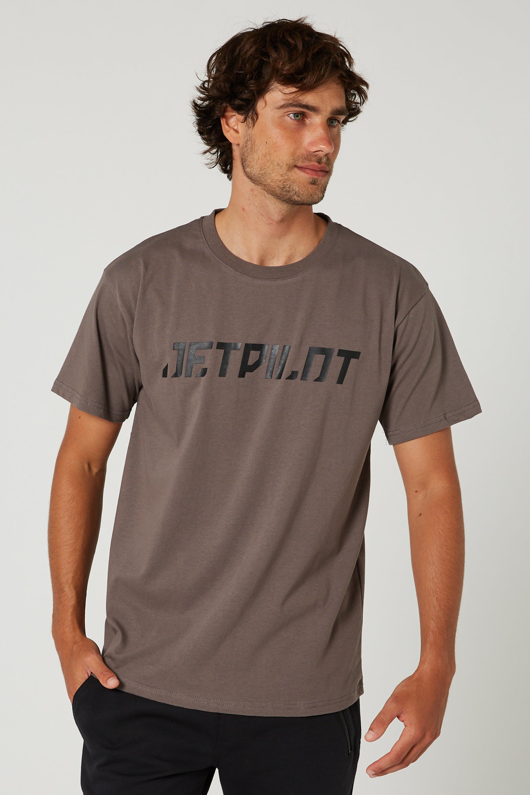 Jetpilot Corp S/S Mens Tee - Coal