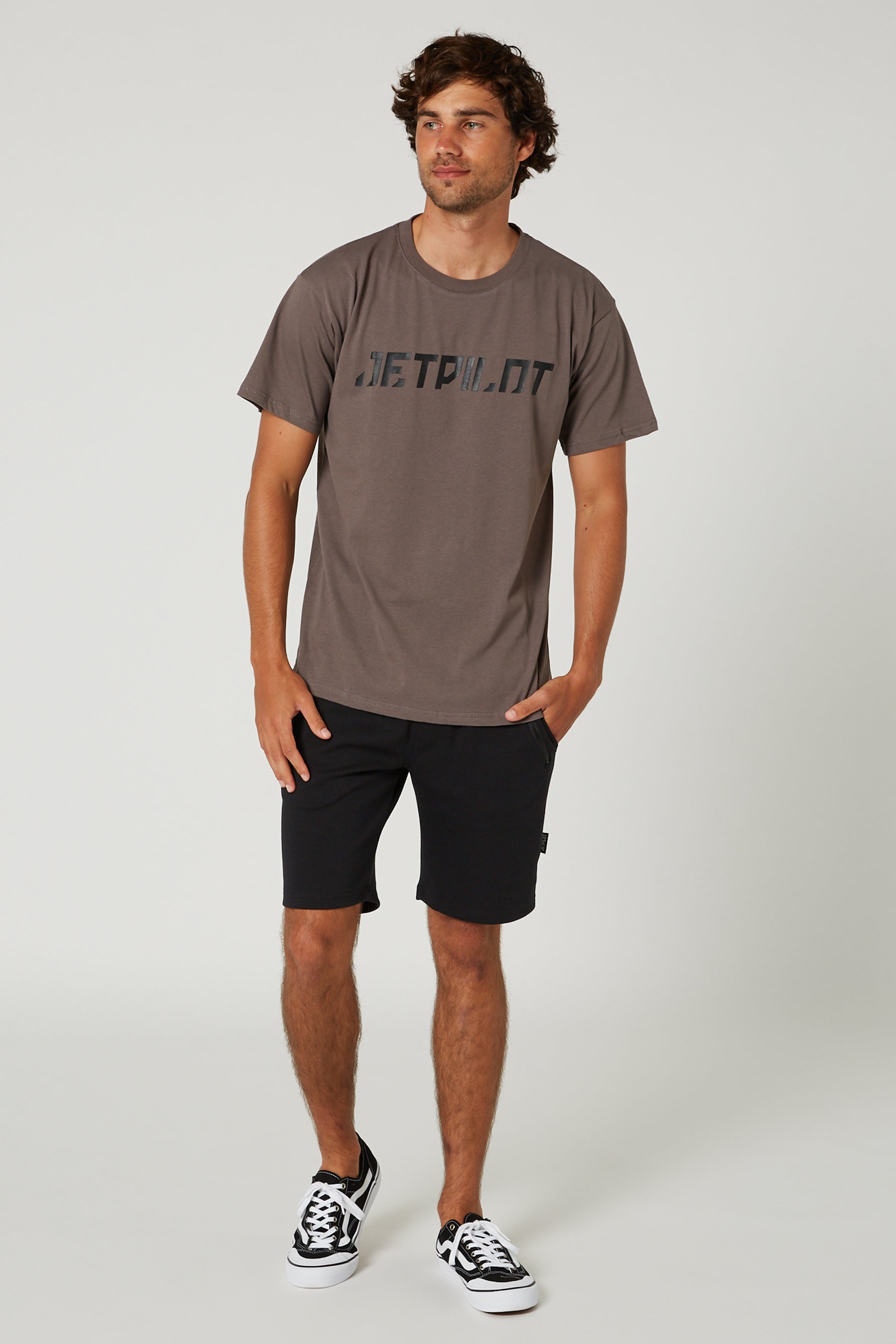 Jetpilot Corp S/S Mens Tee - Coal