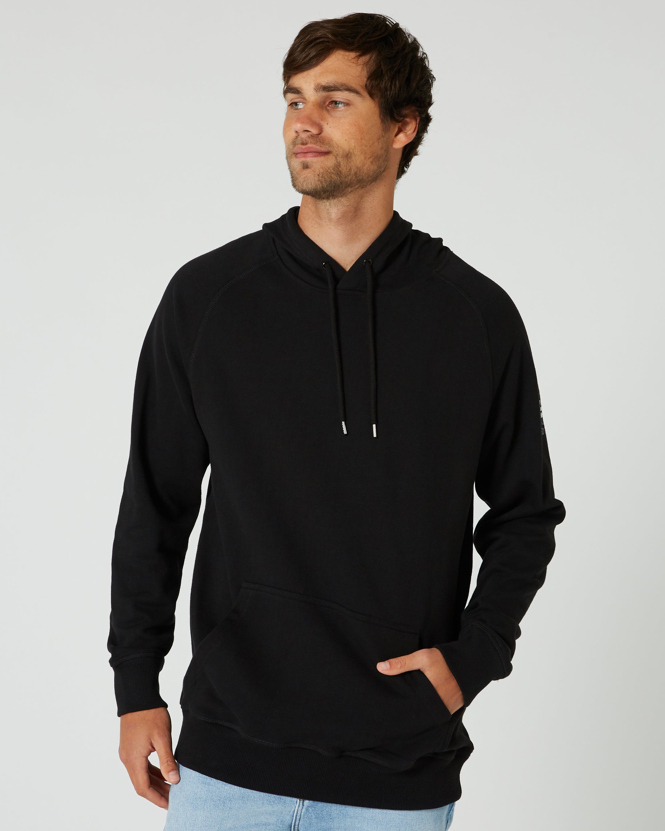 Jetpilot Global Mens Pullover Hoodie - Black — view 02 (3)