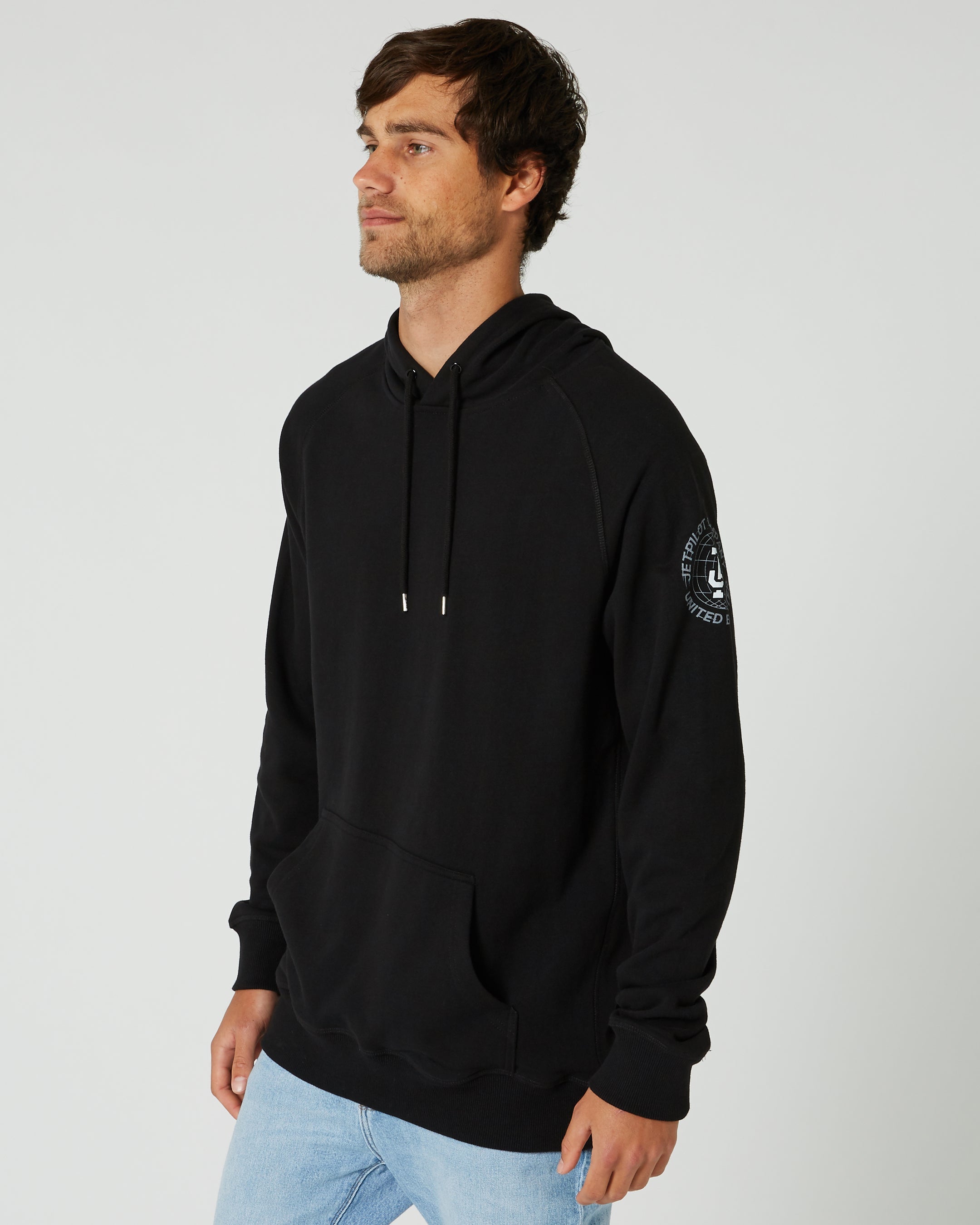Jetpilot Global Mens Pullover Hoodie - Black 2 — view 03 (3)