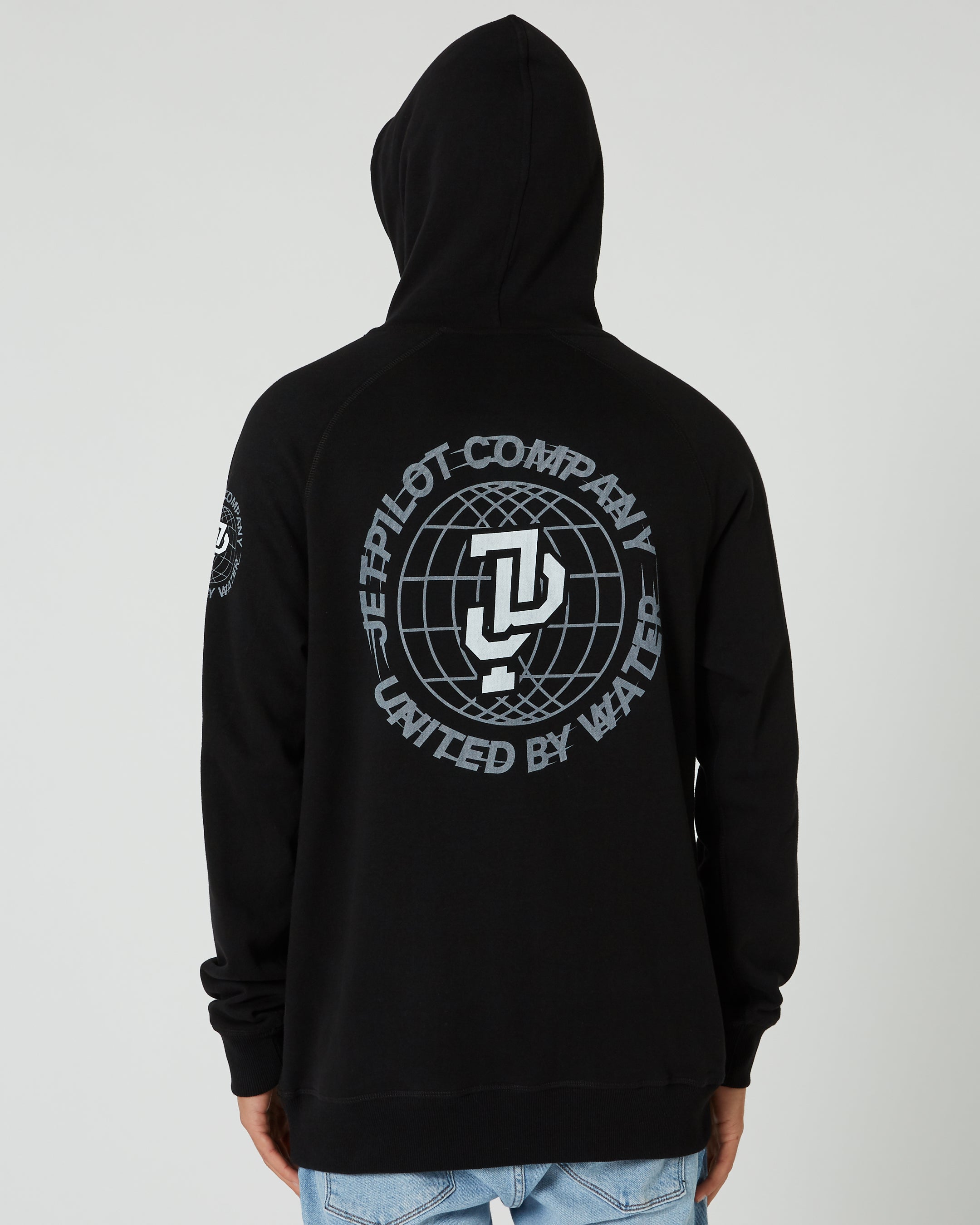 Jetpilot Global Mens Pullover Hoodie - Black 7 — view 06 (3)