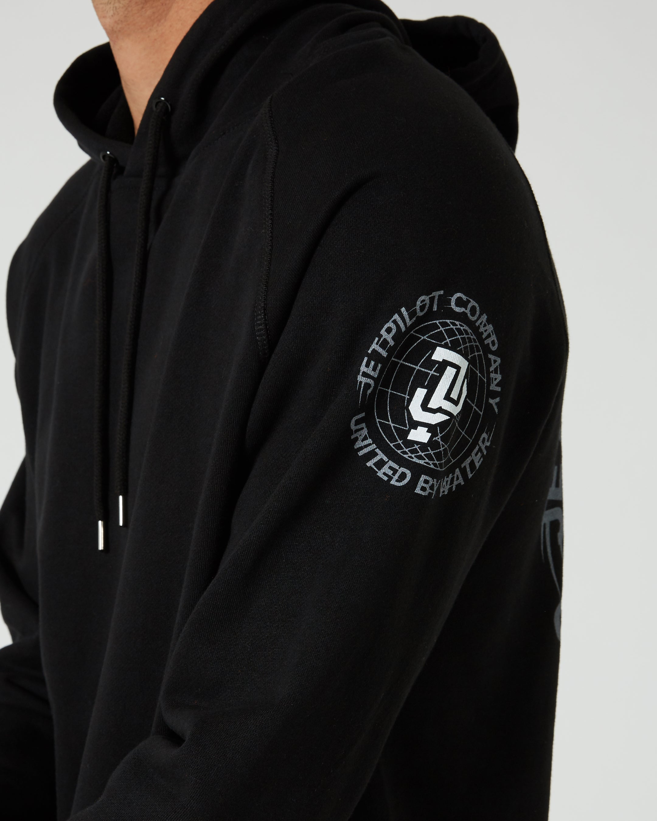 Jetpilot Global Mens Pullover Hoodie - Black 5 — view 08 (3)