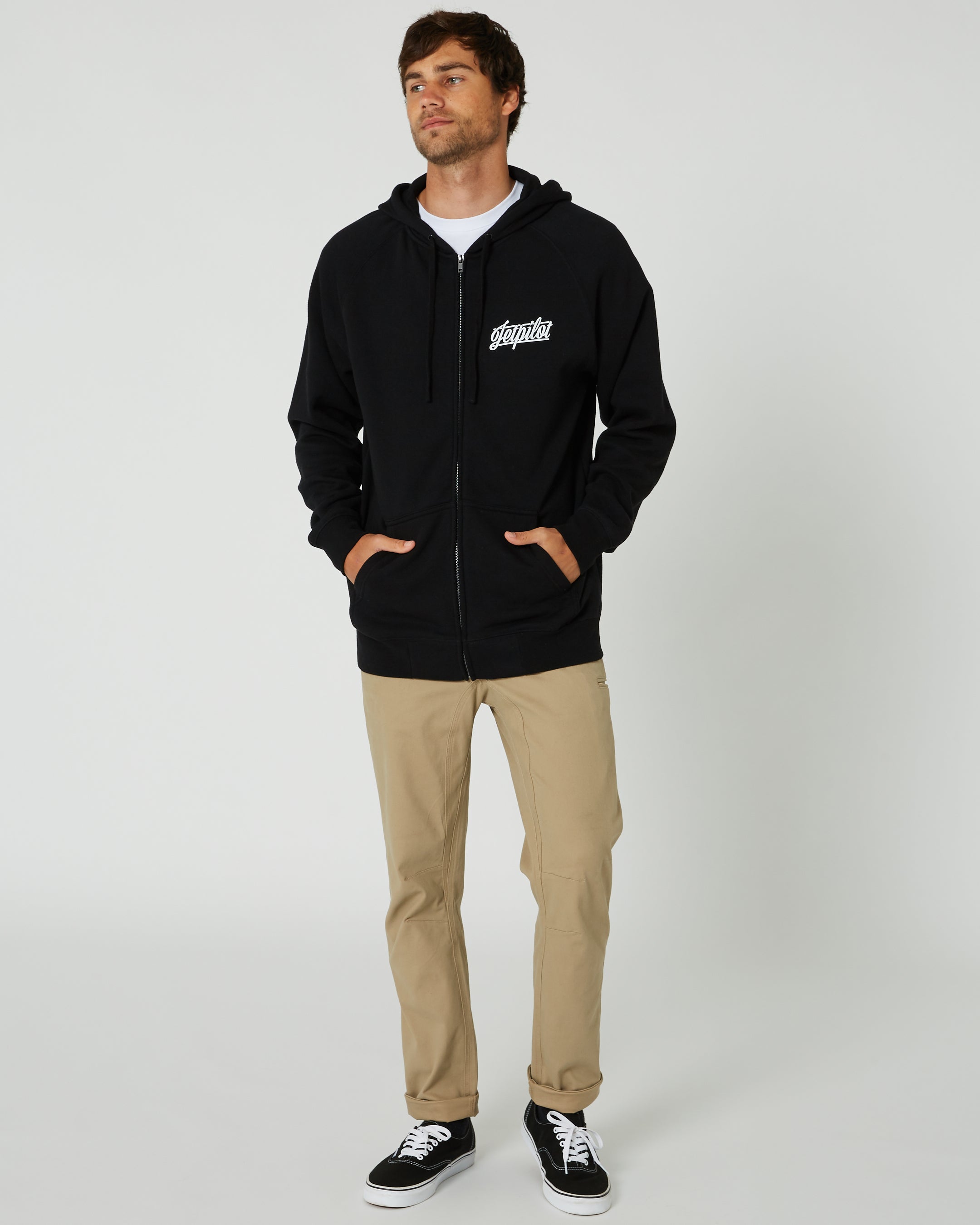 Jetpilot Friday Mens Zip-Up Hoodie - Black 3