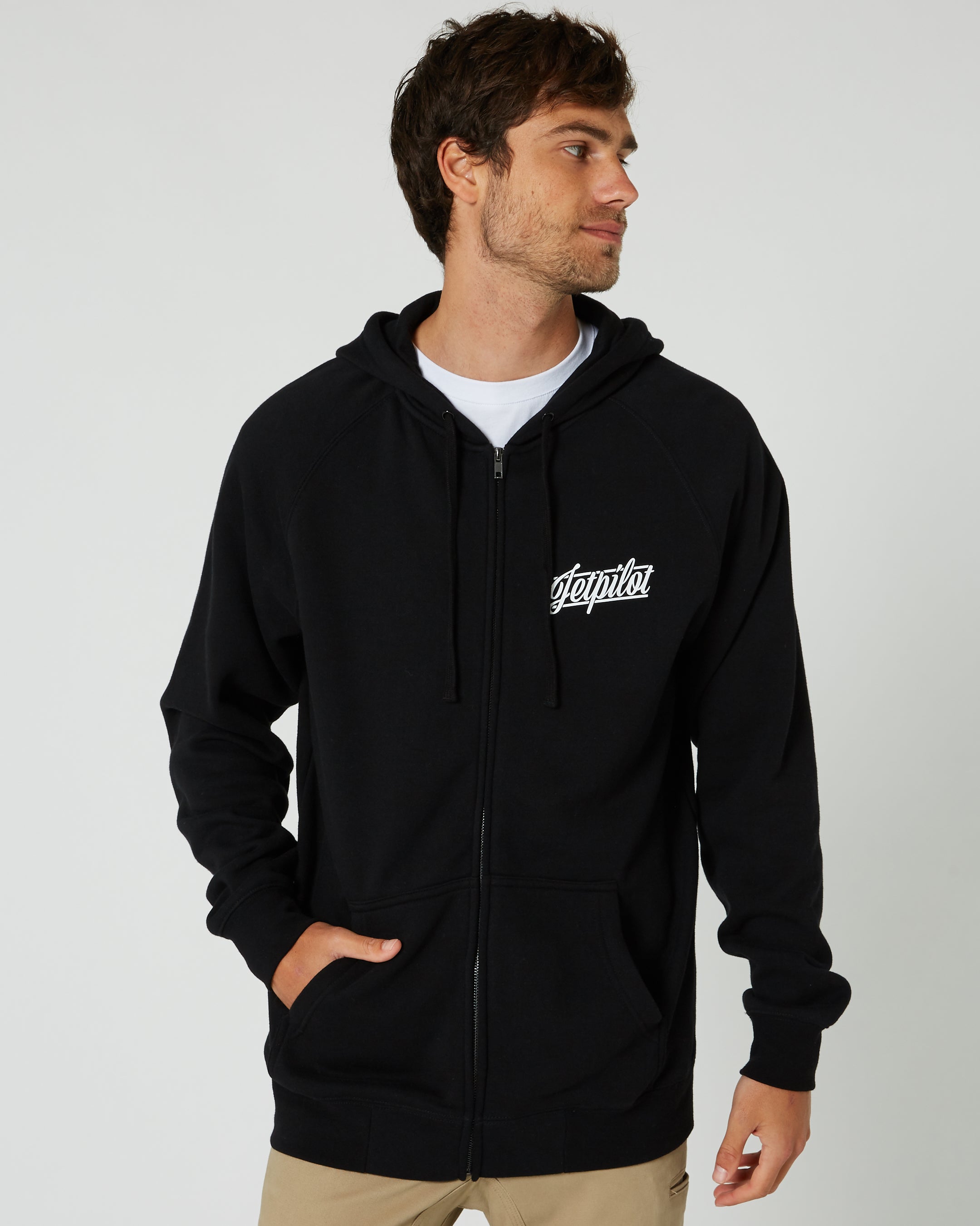 Jetpilot Friday Mens Zip-Up Hoodie - Black