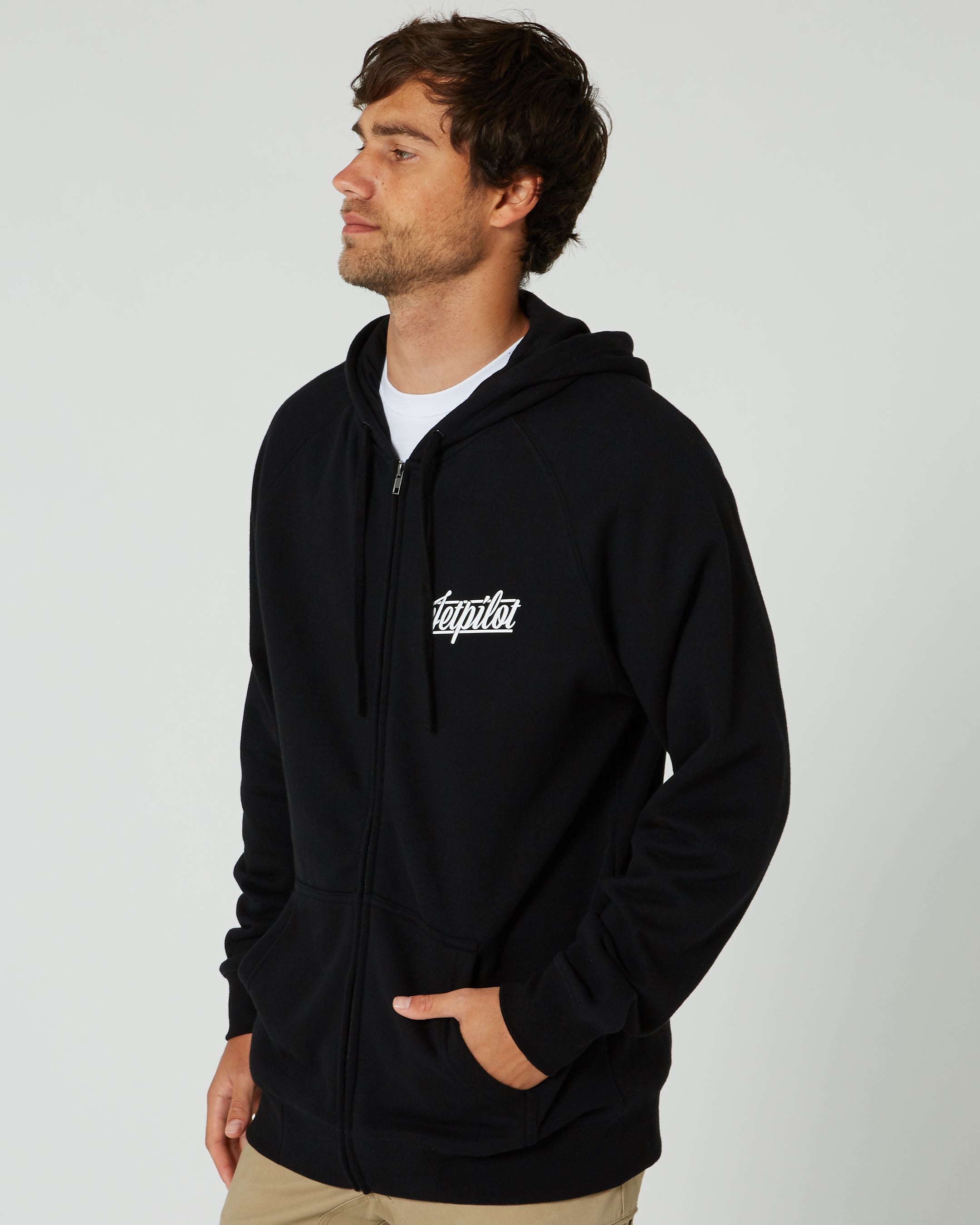 Jetpilot Friday Mens Zip-Up Hoodie - Black 2