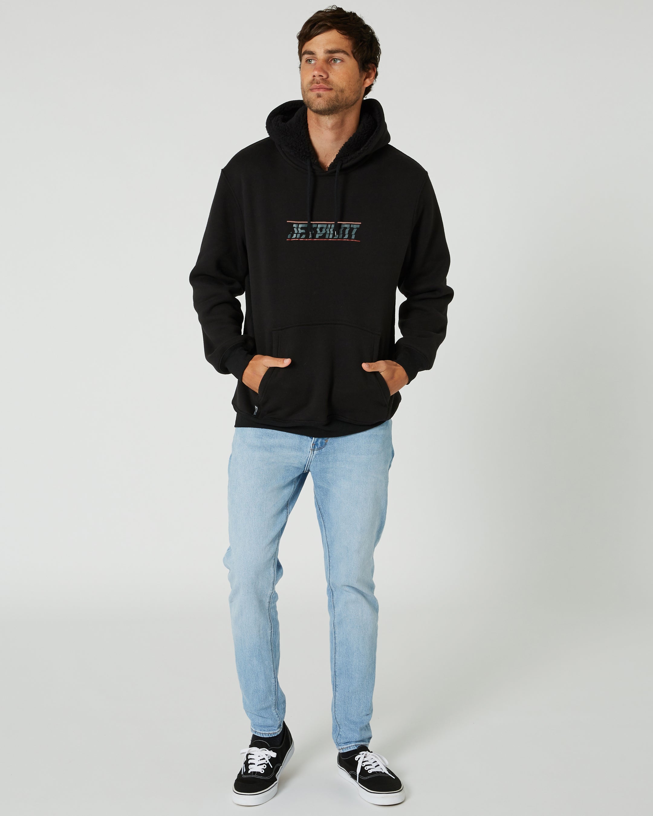 Jetpilot United Mens Pullover Hoodie - Black 4 — view 01 (4)