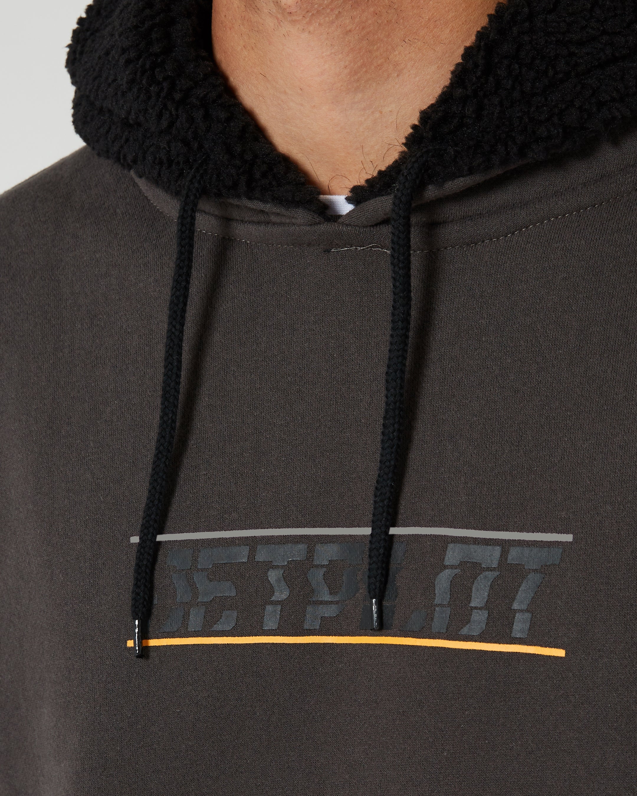 Jetpilot United Mens Pullover Hoodie - Charcoal 5 — view 07 (4)