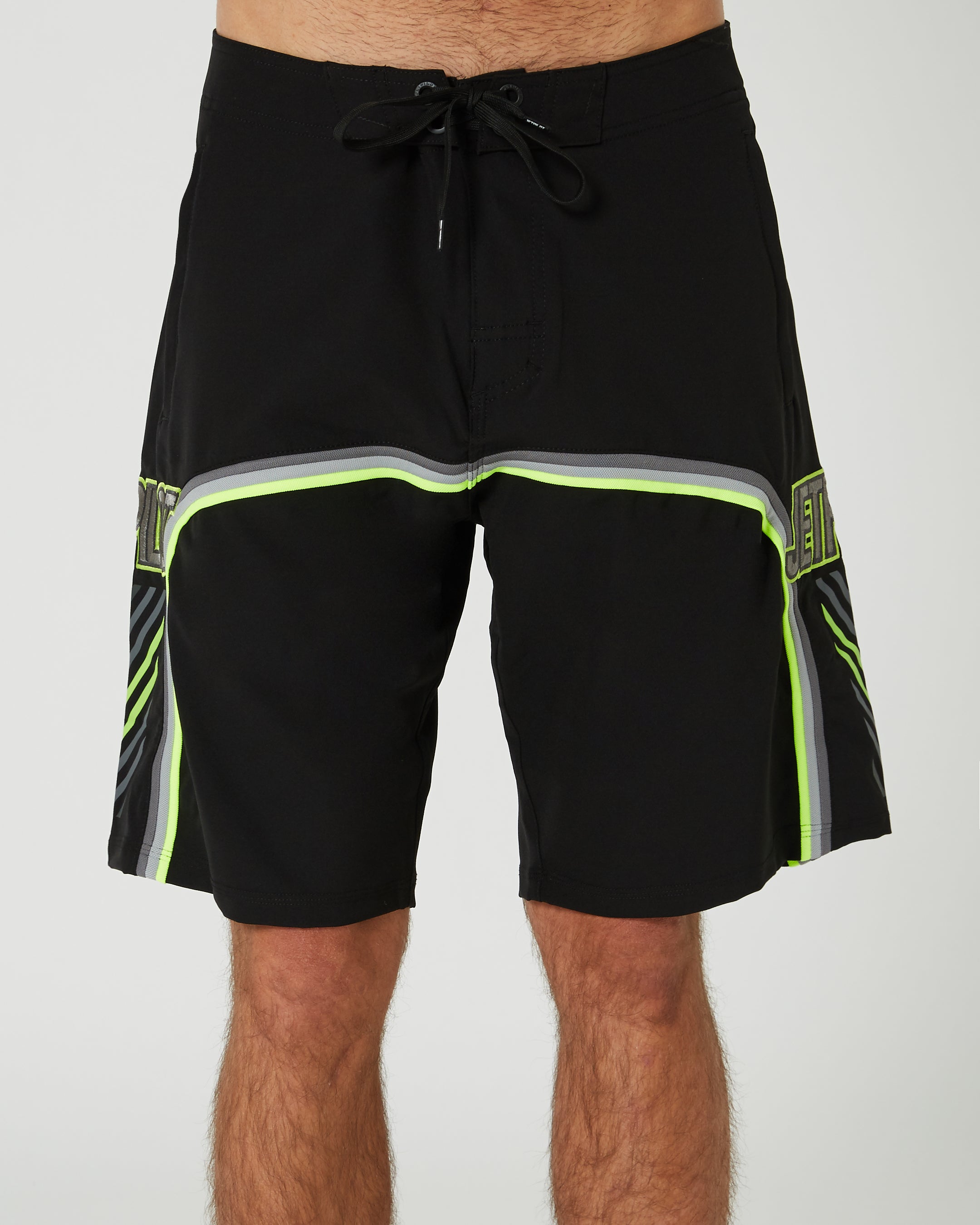 Jetpilot F4 Mens Boardshorts - Black/Green 6