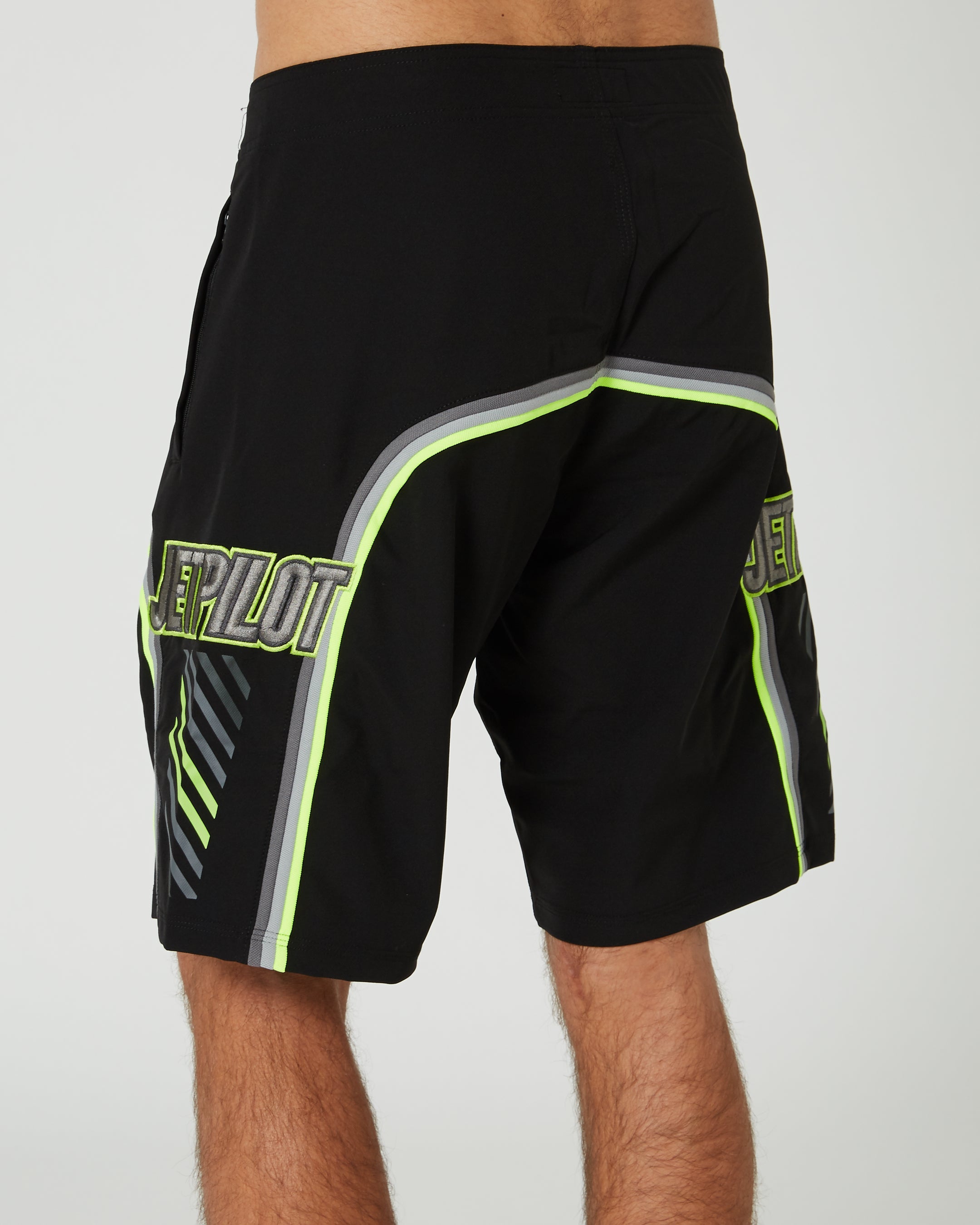 Jetpilot F4 Mens Boardshorts - Black/Green 5