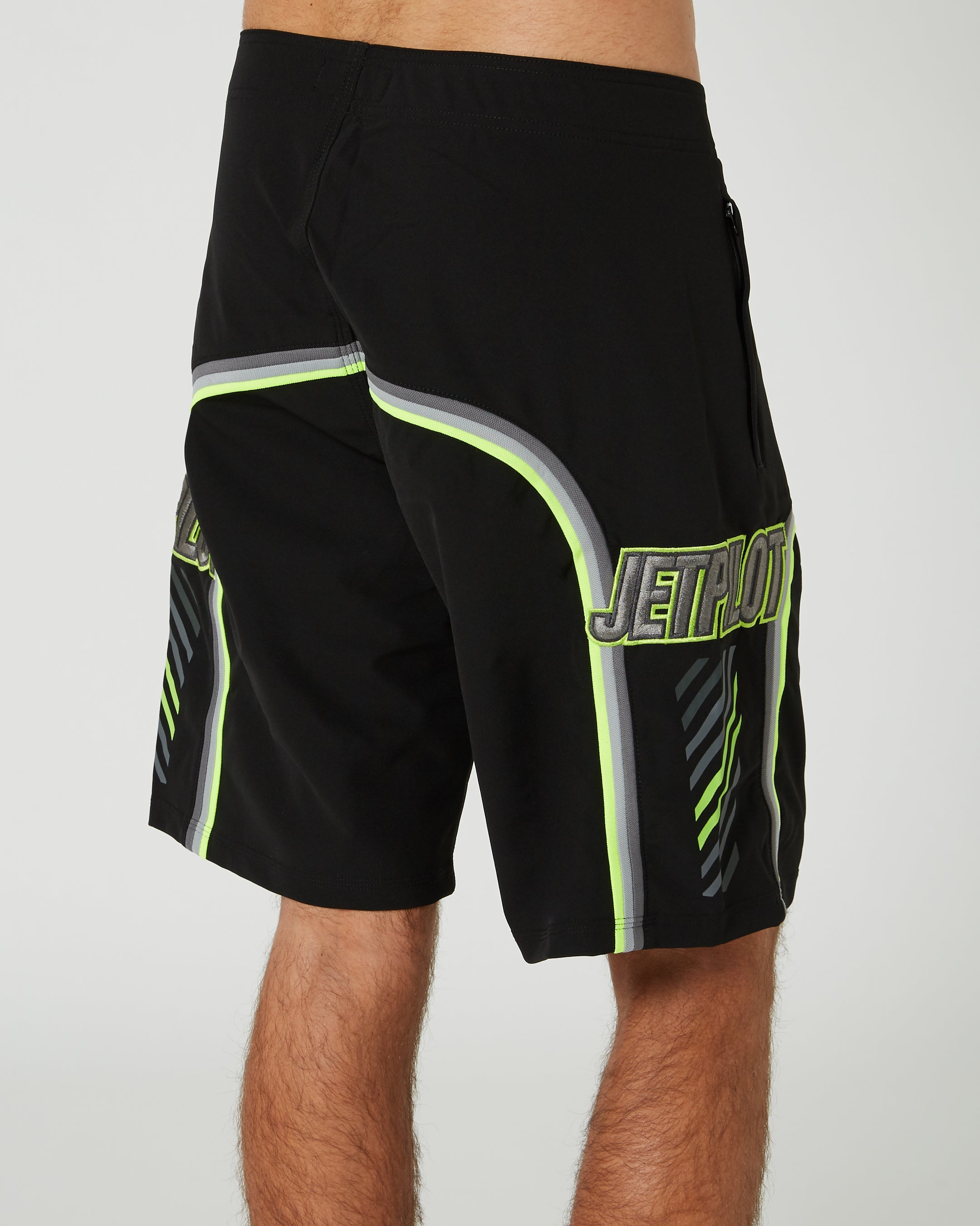 Jetpilot F4 Mens Boardshorts - Black/Green 4