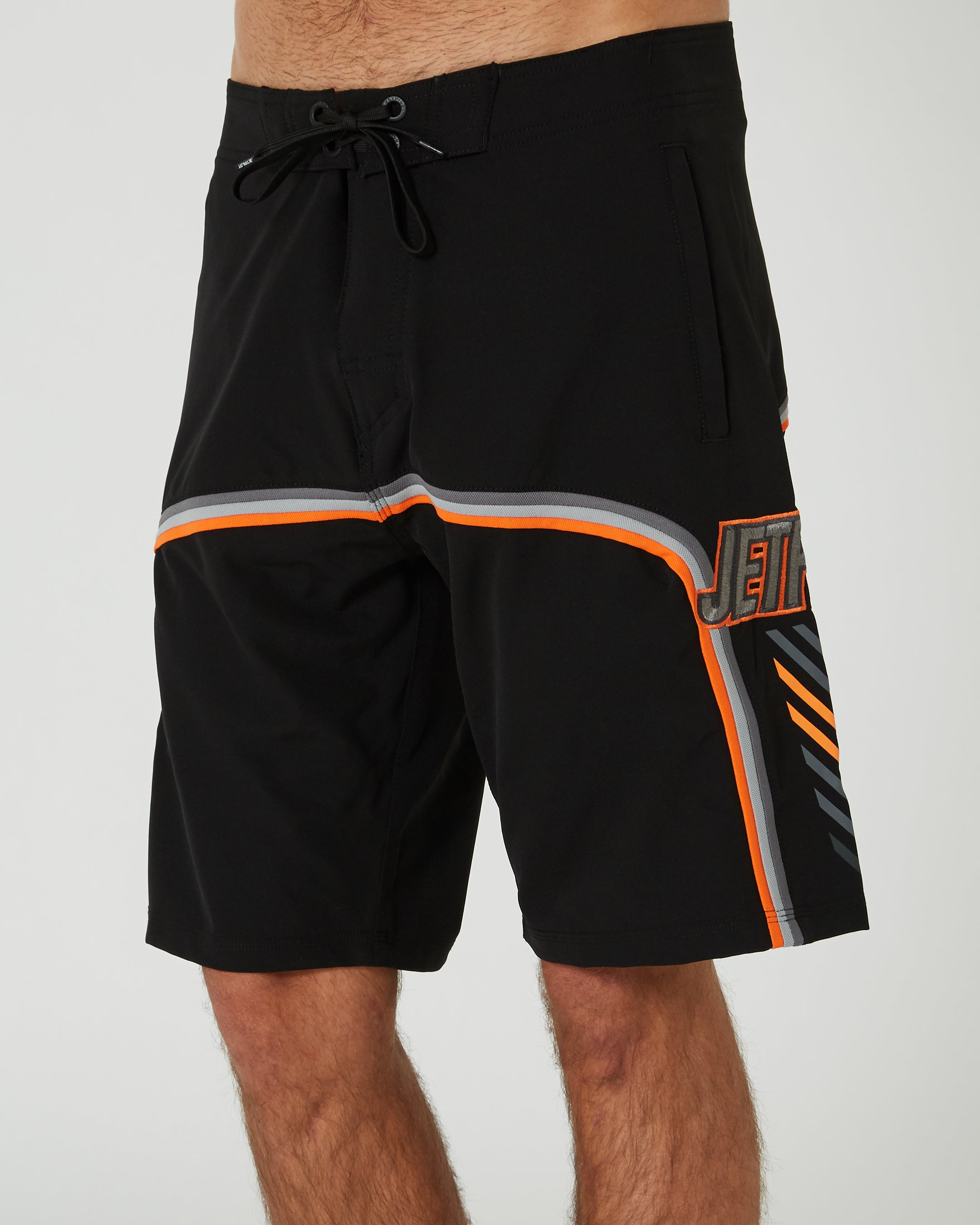 Jetpilot F4 Mens Boardshorts - Black/Orange 2