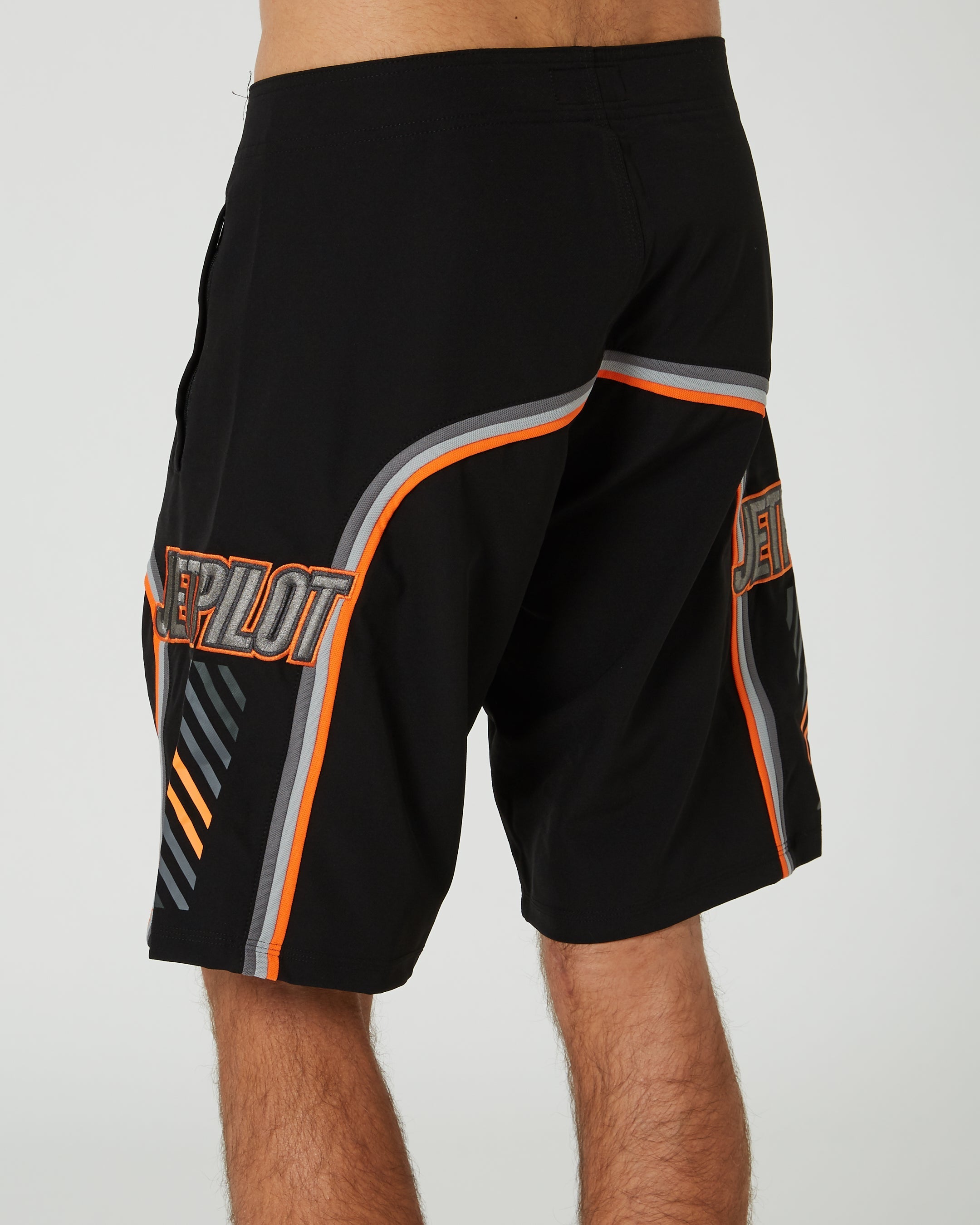 Jetpilot F4 Mens Boardshorts - Black/Orange 4