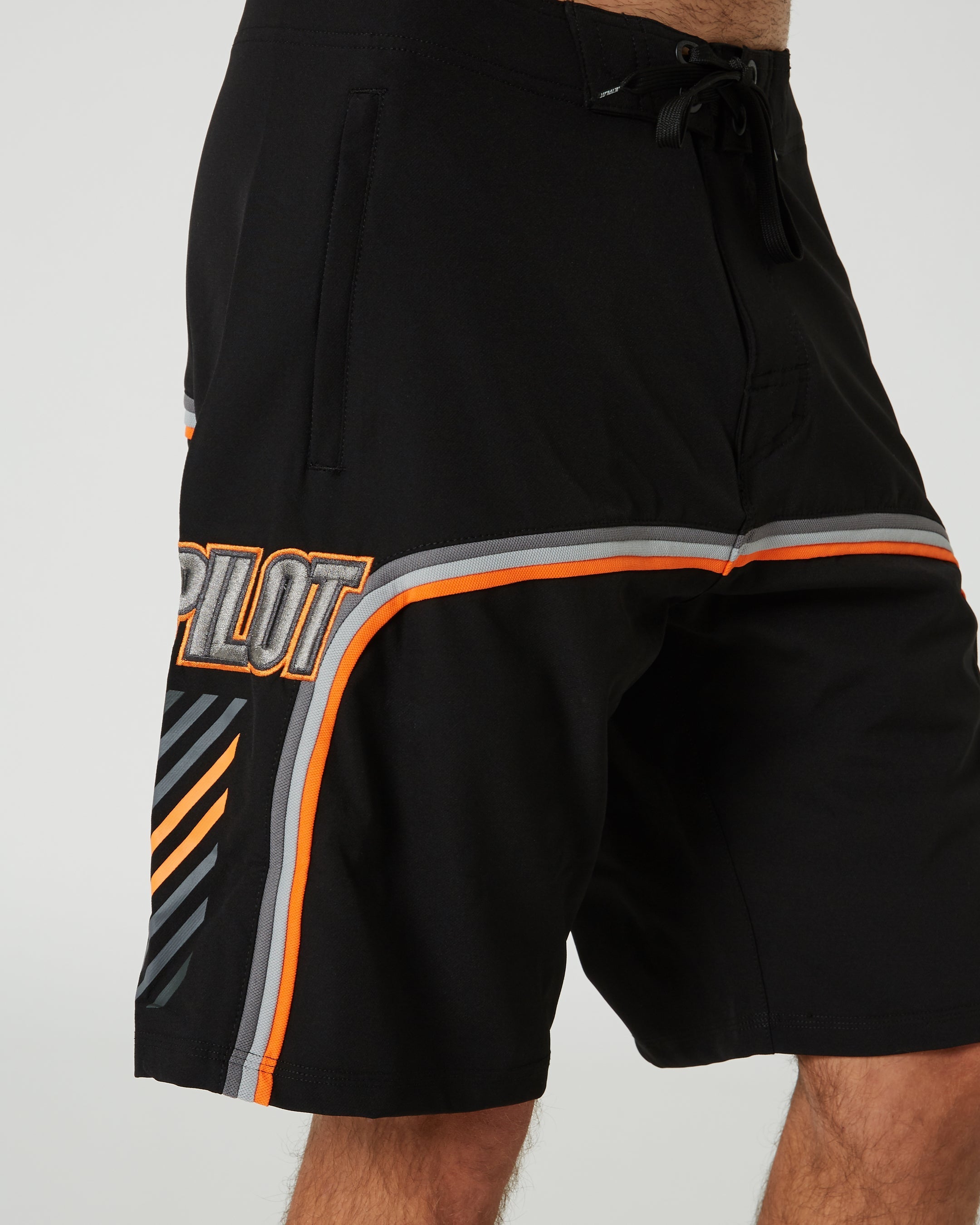 Jetpilot F4 Mens Boardshorts - Black/Orange 6