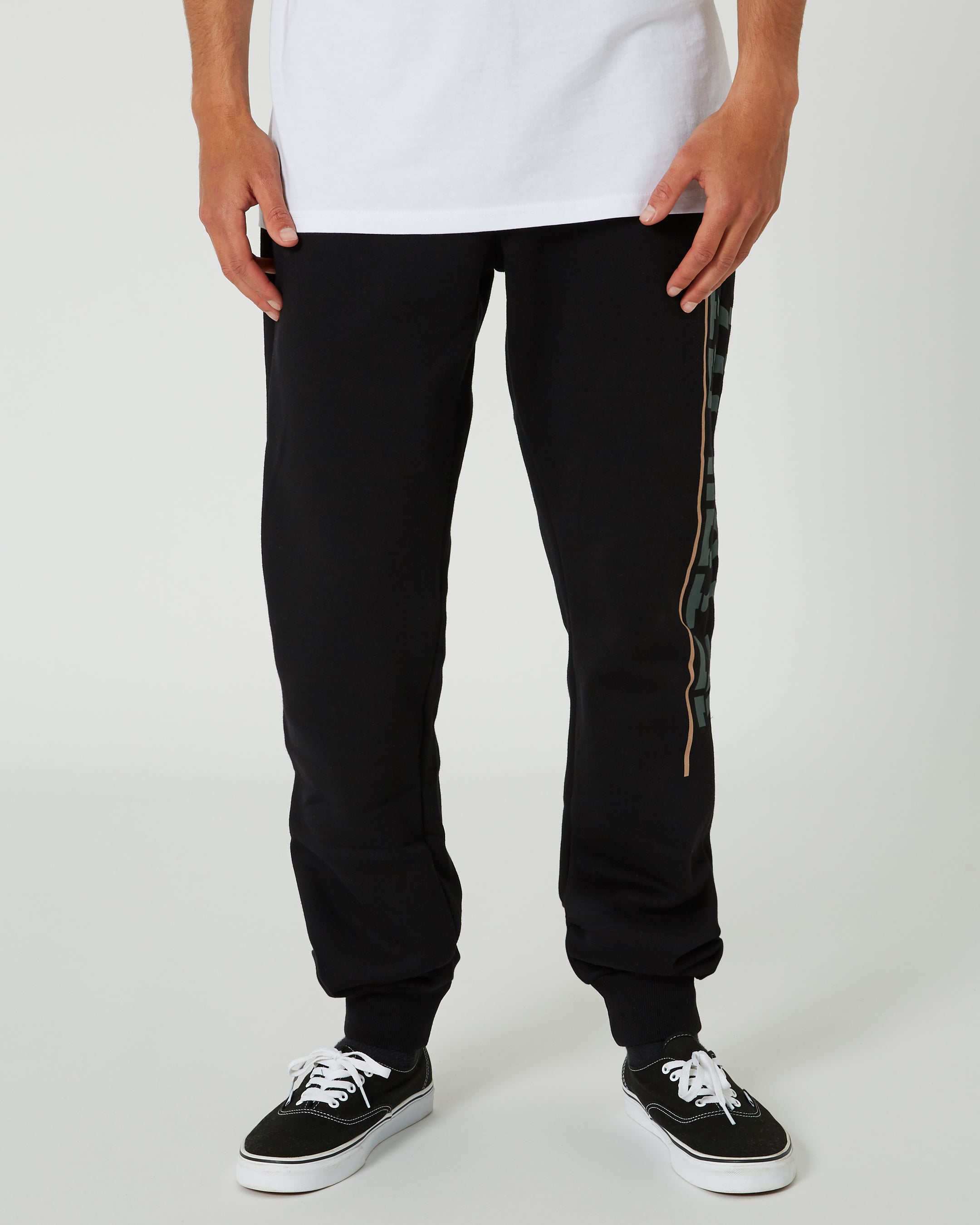 Jetpilot United Mens Trackpant - Black — view 02 (4)