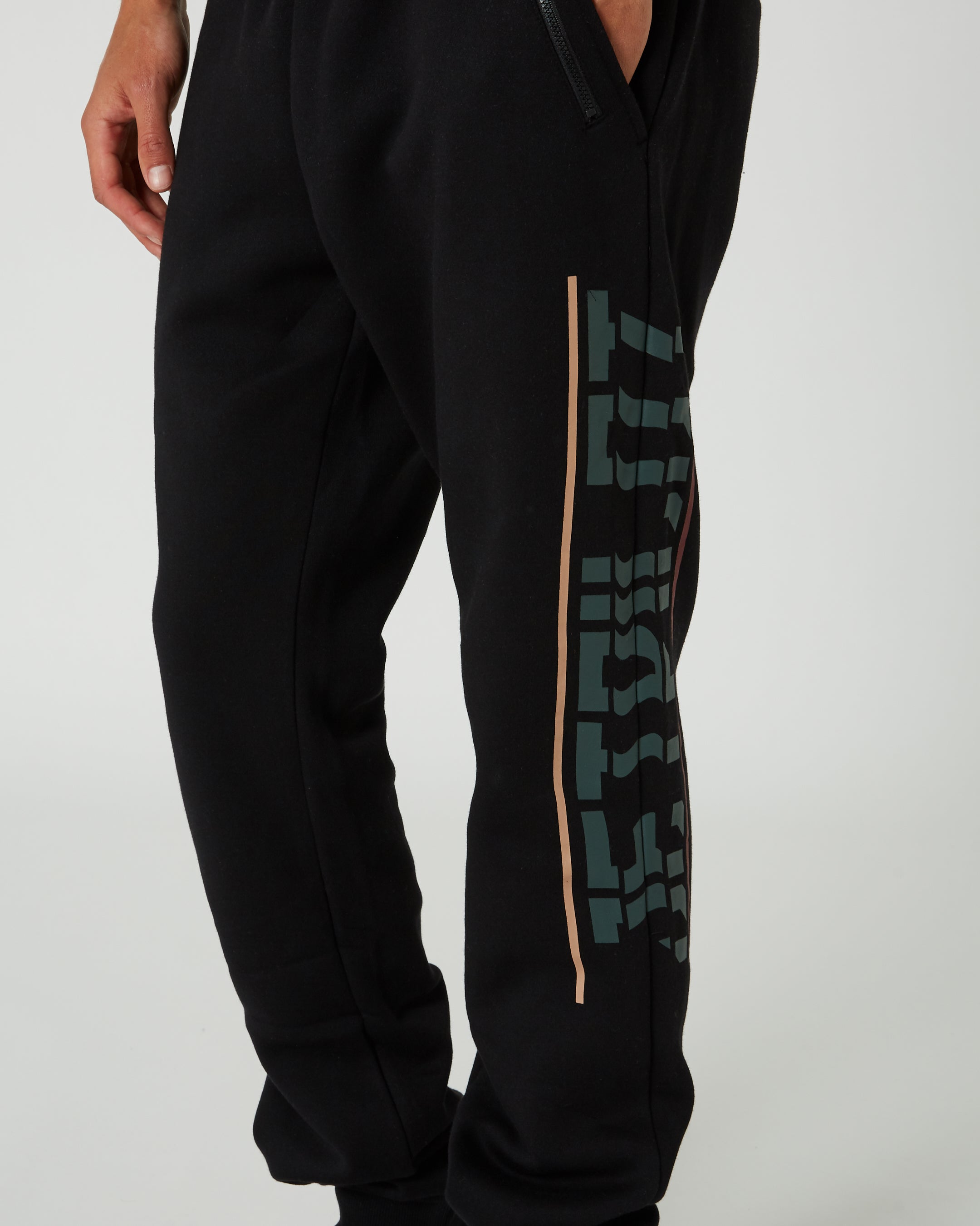 Jetpilot United Mens Trackpant - Black 3 — view 05 (4)