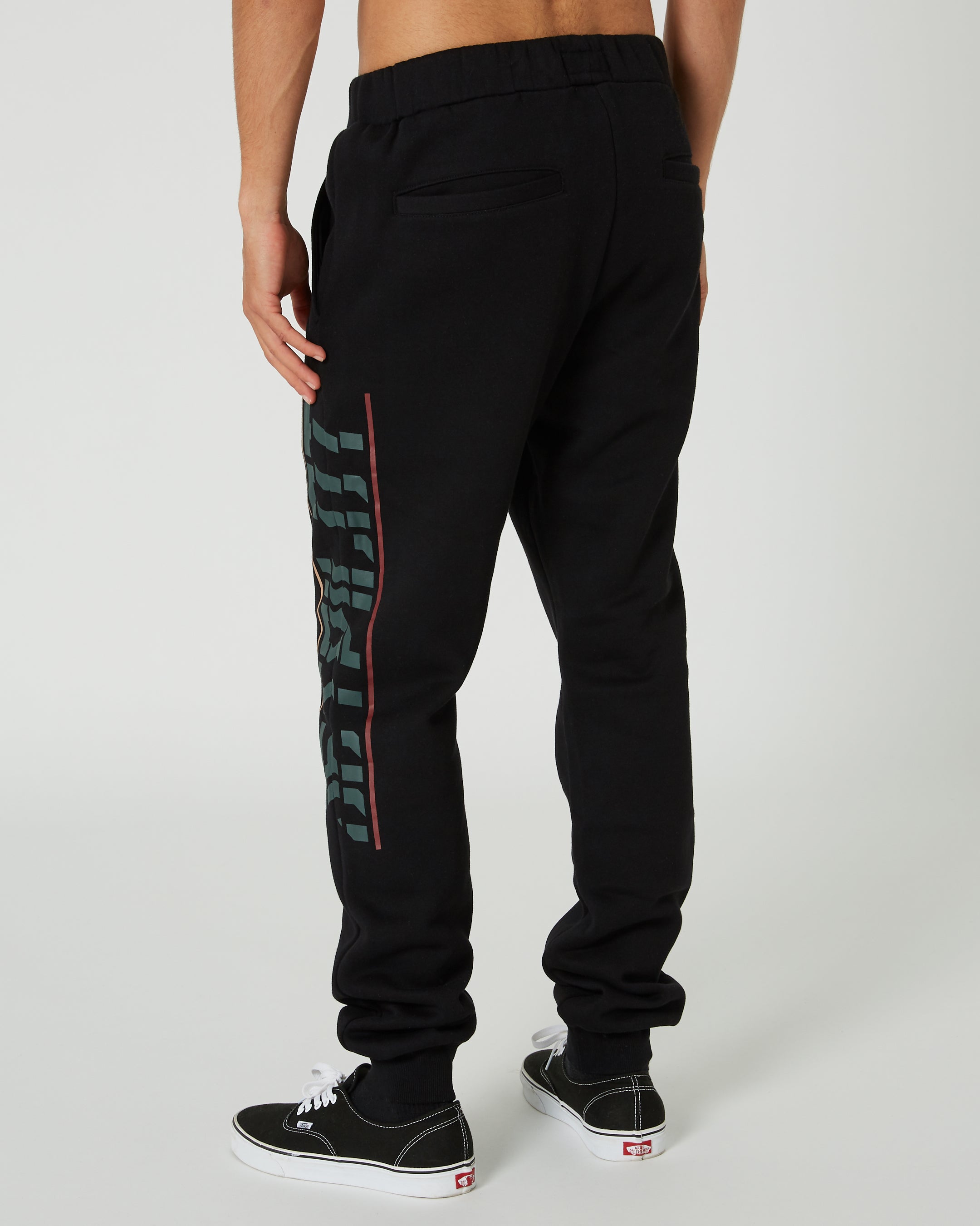 Jetpilot United Mens Trackpant - Black 4 — view 06 (4)