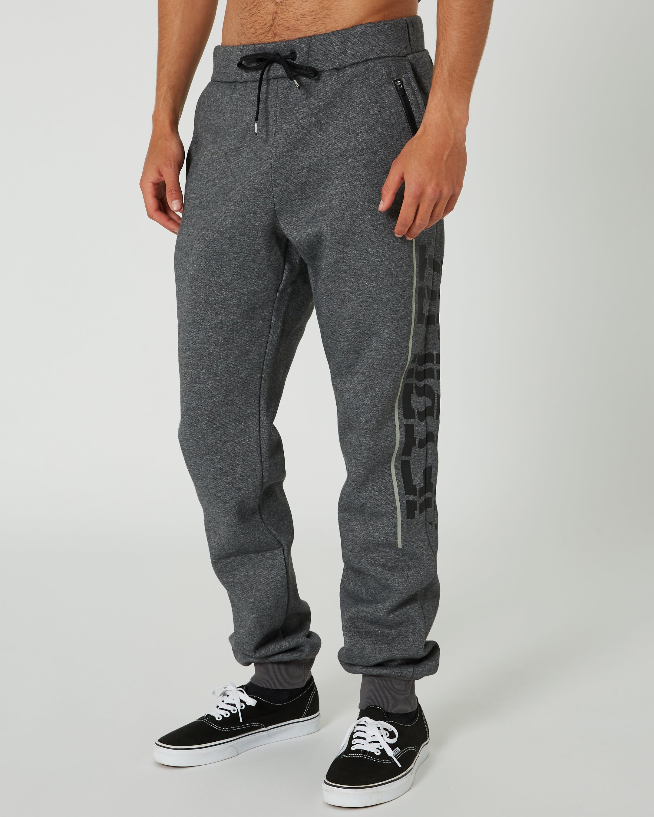 Jetpilot United Mens Trackpant - Charcoal 4 — view 03 (4)