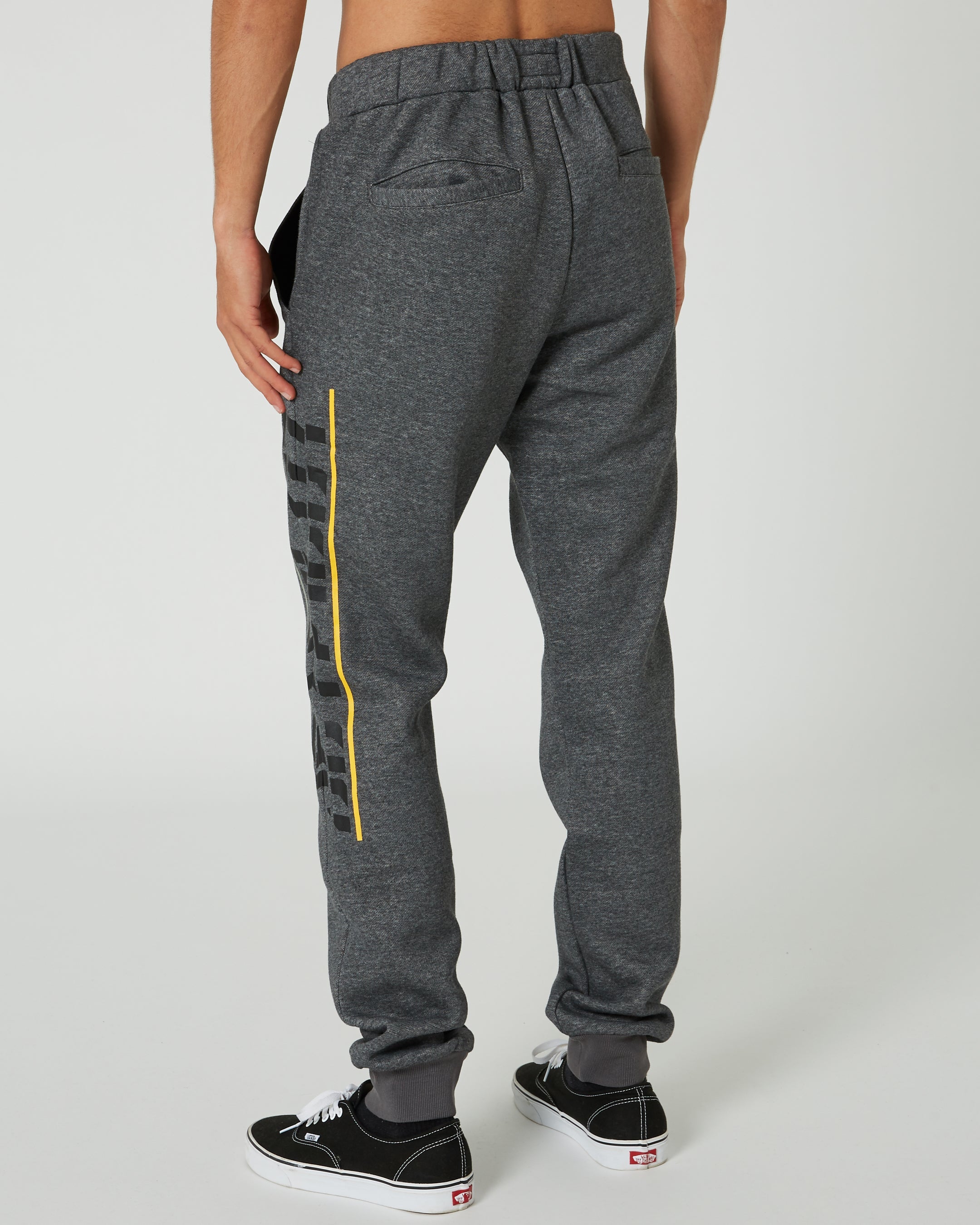 Jetpilot United Mens Trackpant - Charcoal 5 — view 04 (4)