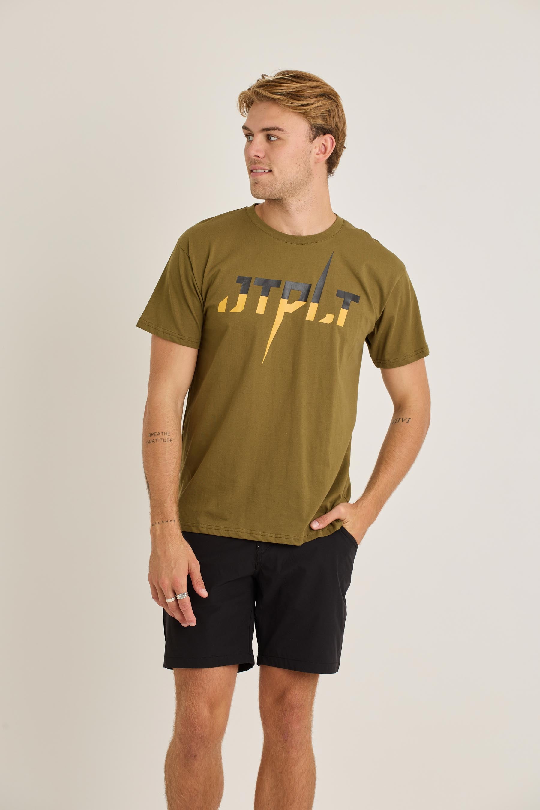 Jetpilot Pulse Mens Ss Tee - Army — view 01 (3)