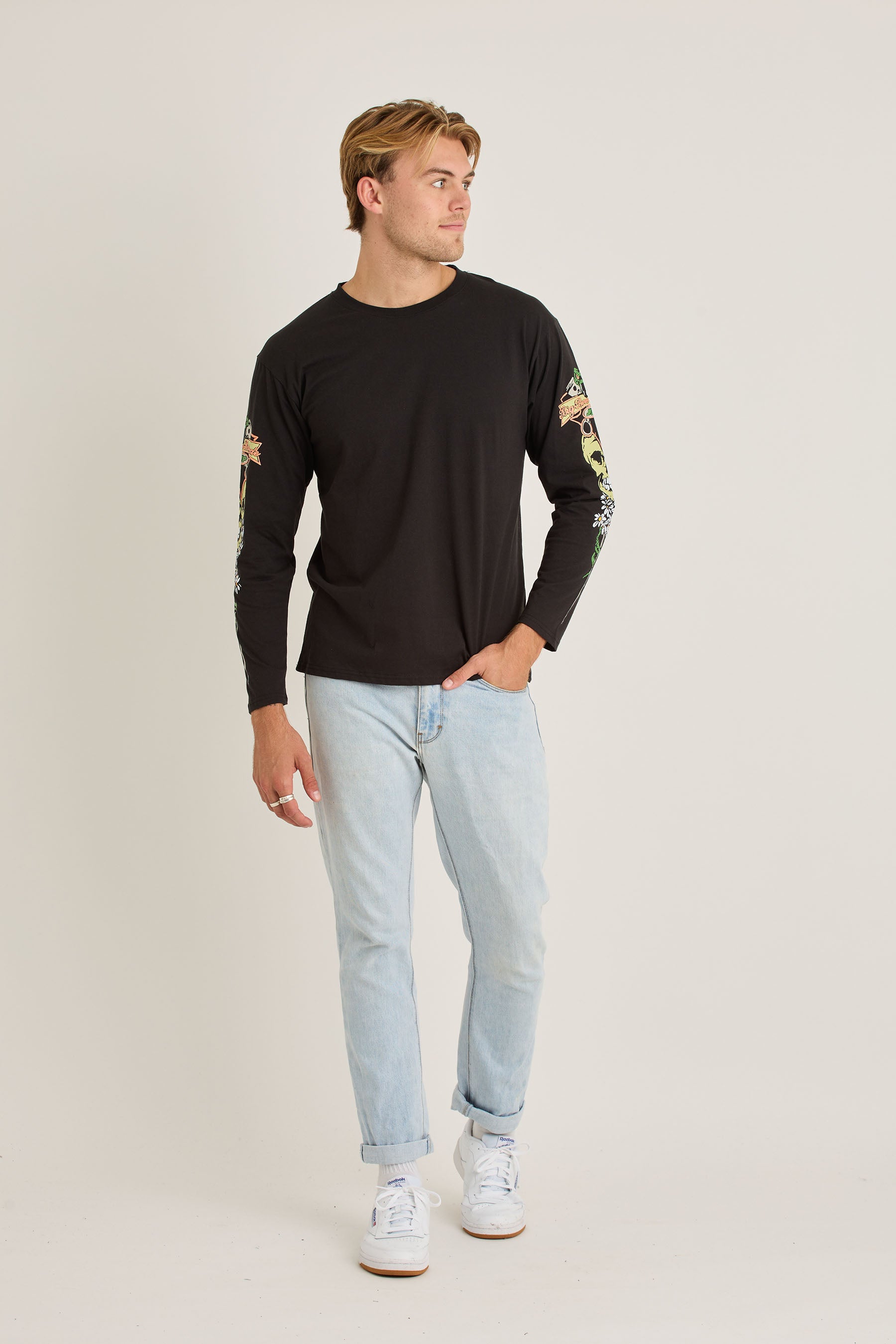 Jetpilot Stung Mens Ls Tee - Black — view 01 (3)
