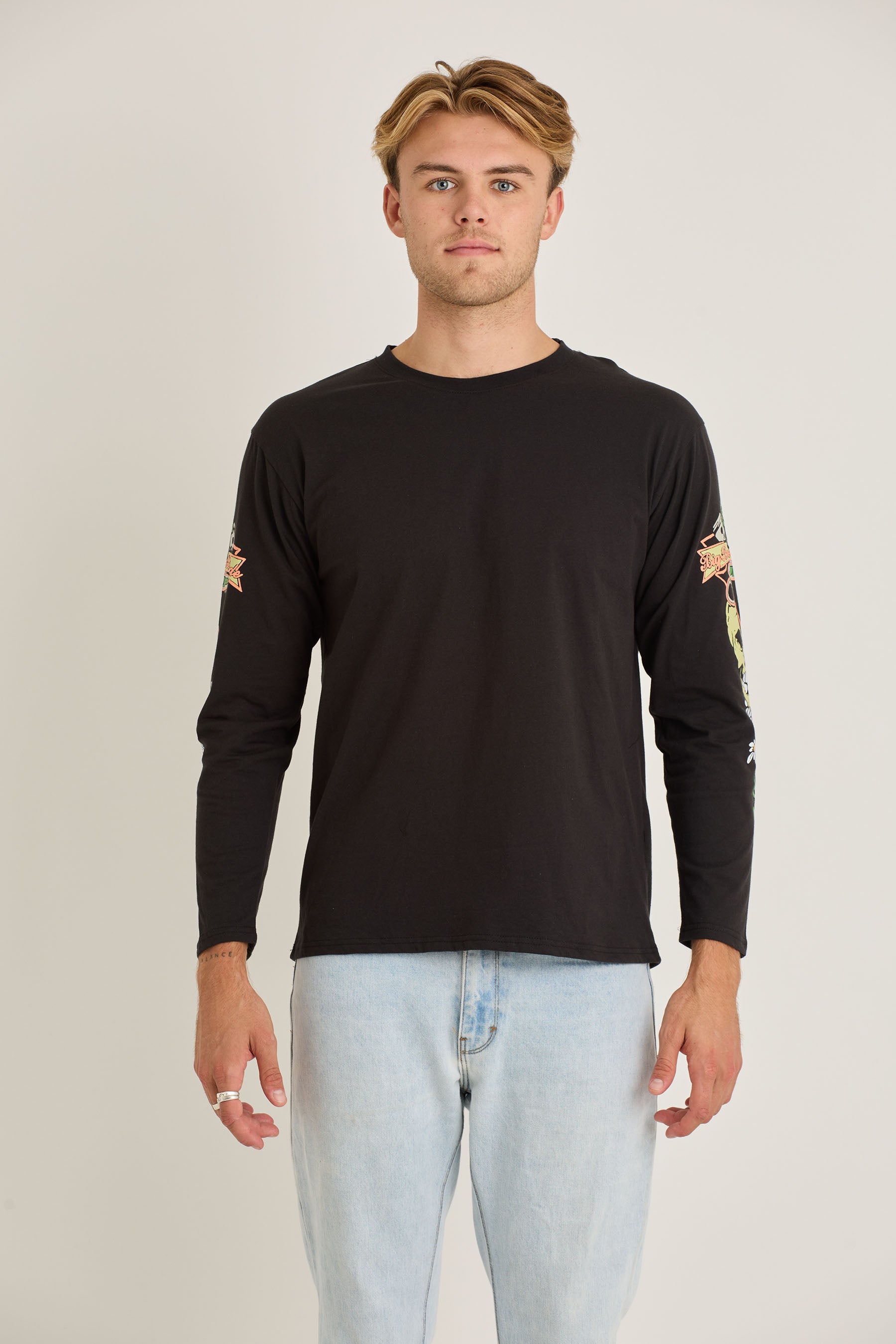 Jetpilot Stung Mens Ls Tee - Black 2 — view 02 (3)