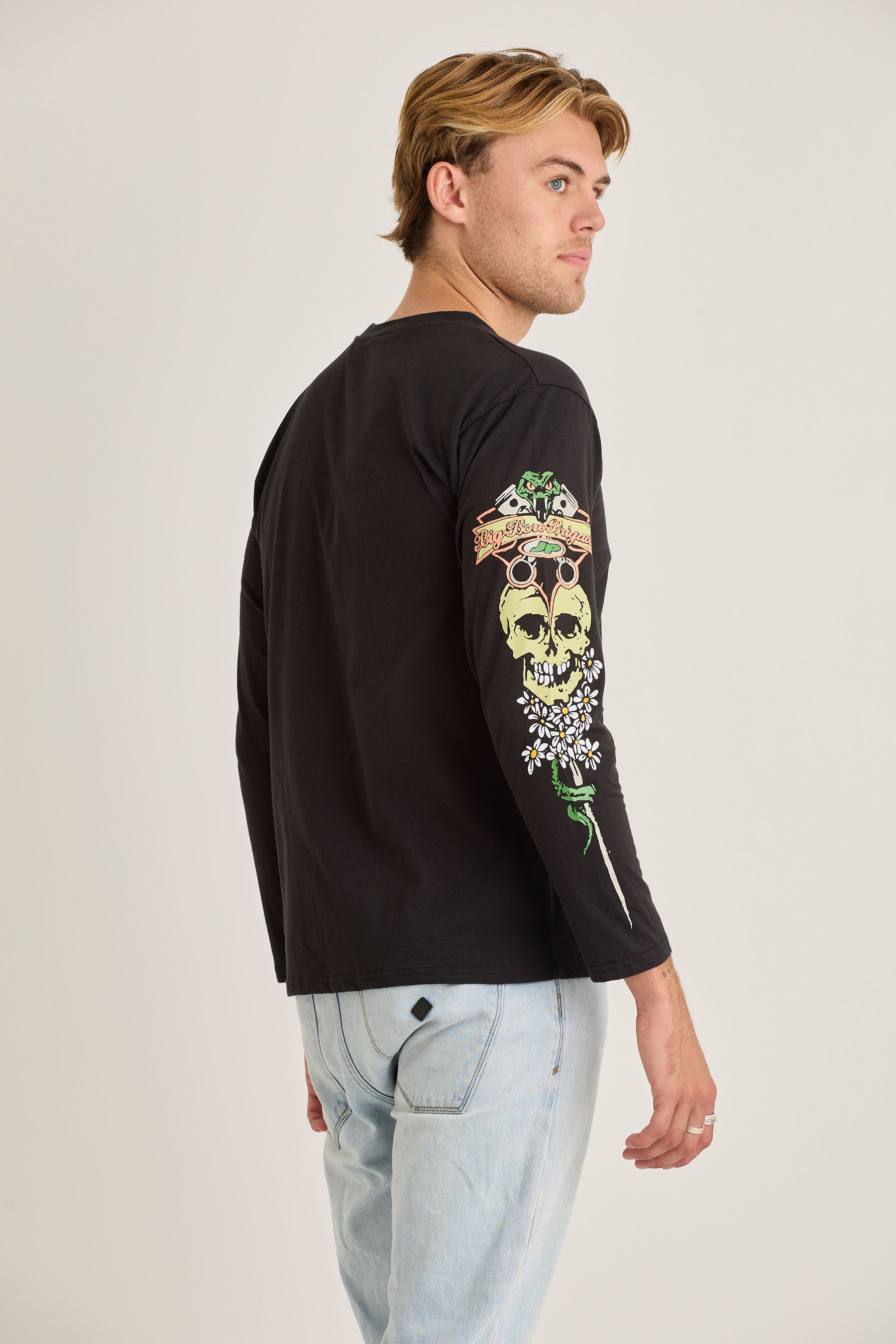 Jetpilot Stung Mens Ls Tee - Black 5 — view 05 (3)