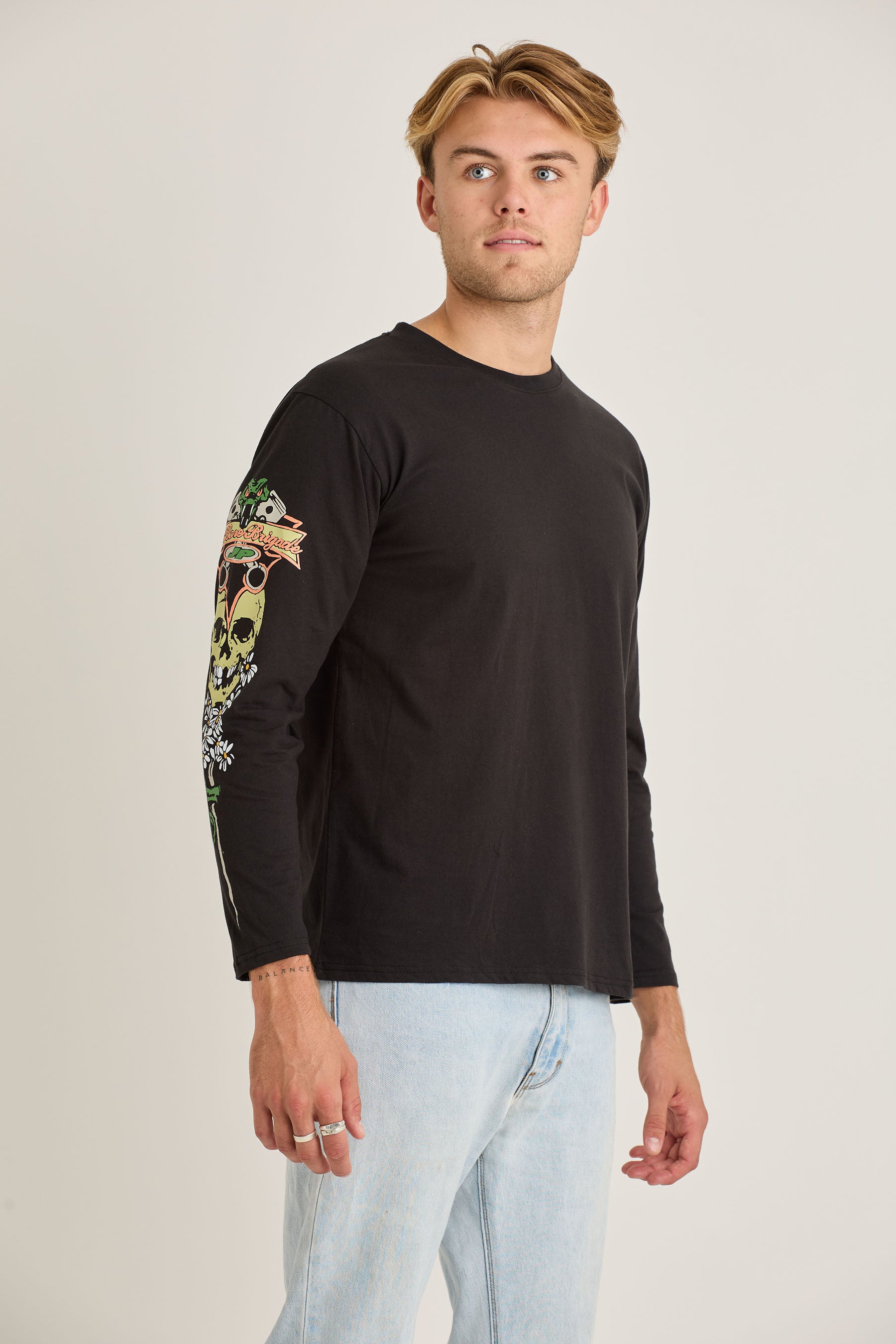 Jetpilot Stung Mens Ls Tee - Black 6 — view 06 (3)