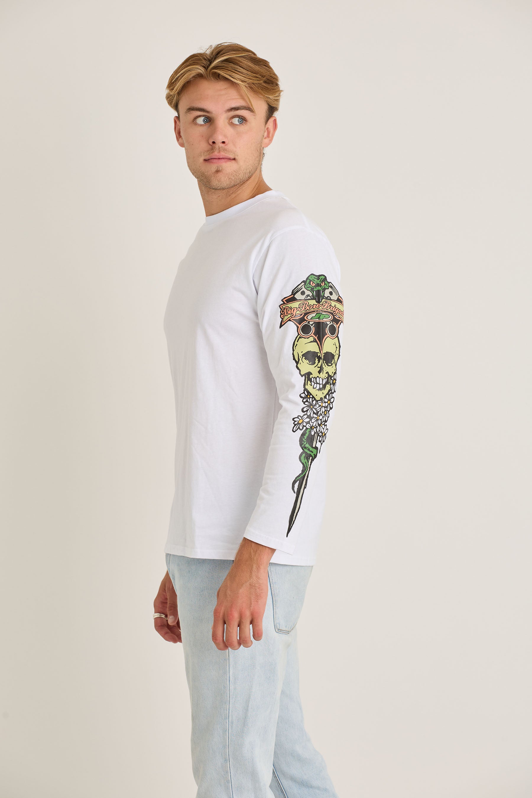 Jetpilot Stung Mens Ls Tee - White 3 — view 03 (3)