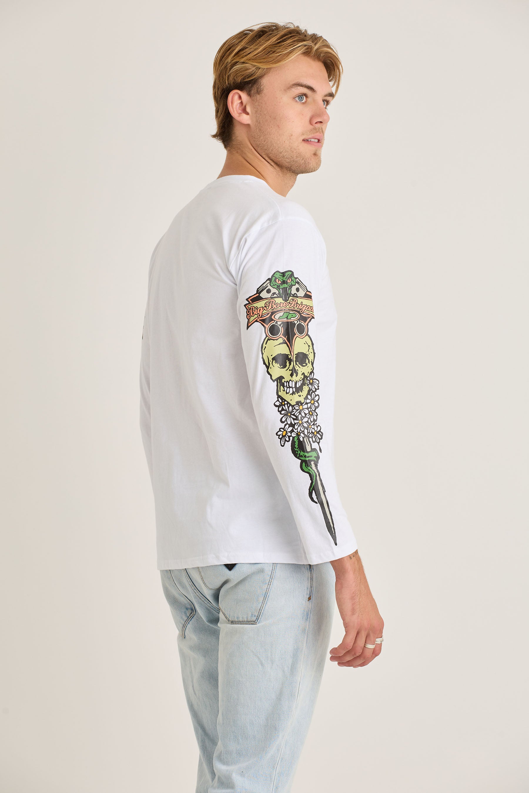 Jetpilot Stung Mens Ls Tee - White 5 — view 05 (3)