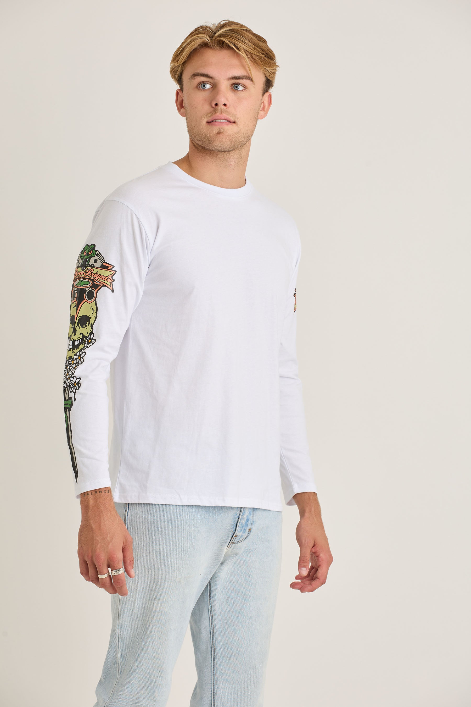 Jetpilot Stung Mens Ls Tee - White 6 — view 06 (3)