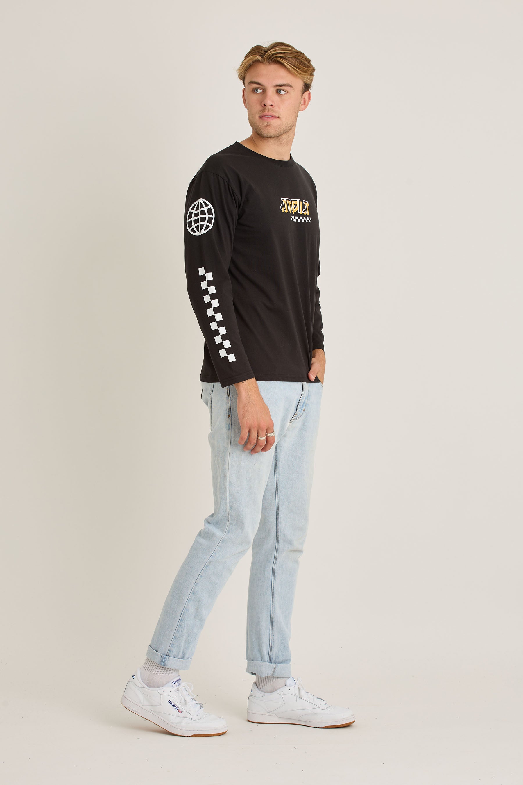 Jetpilot Tech Mens Ls Tee - Black — view 01 (3)