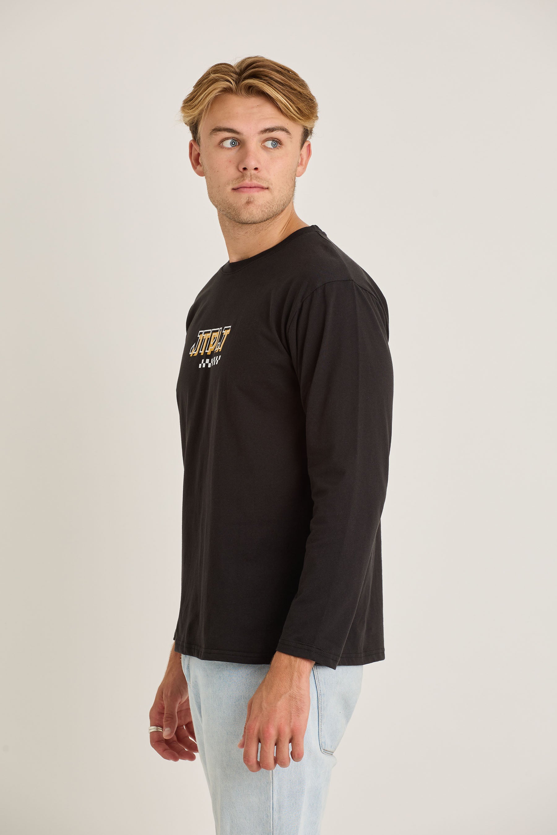 Jetpilot Tech Mens Ls Tee - Black 3 — view 03 (3)